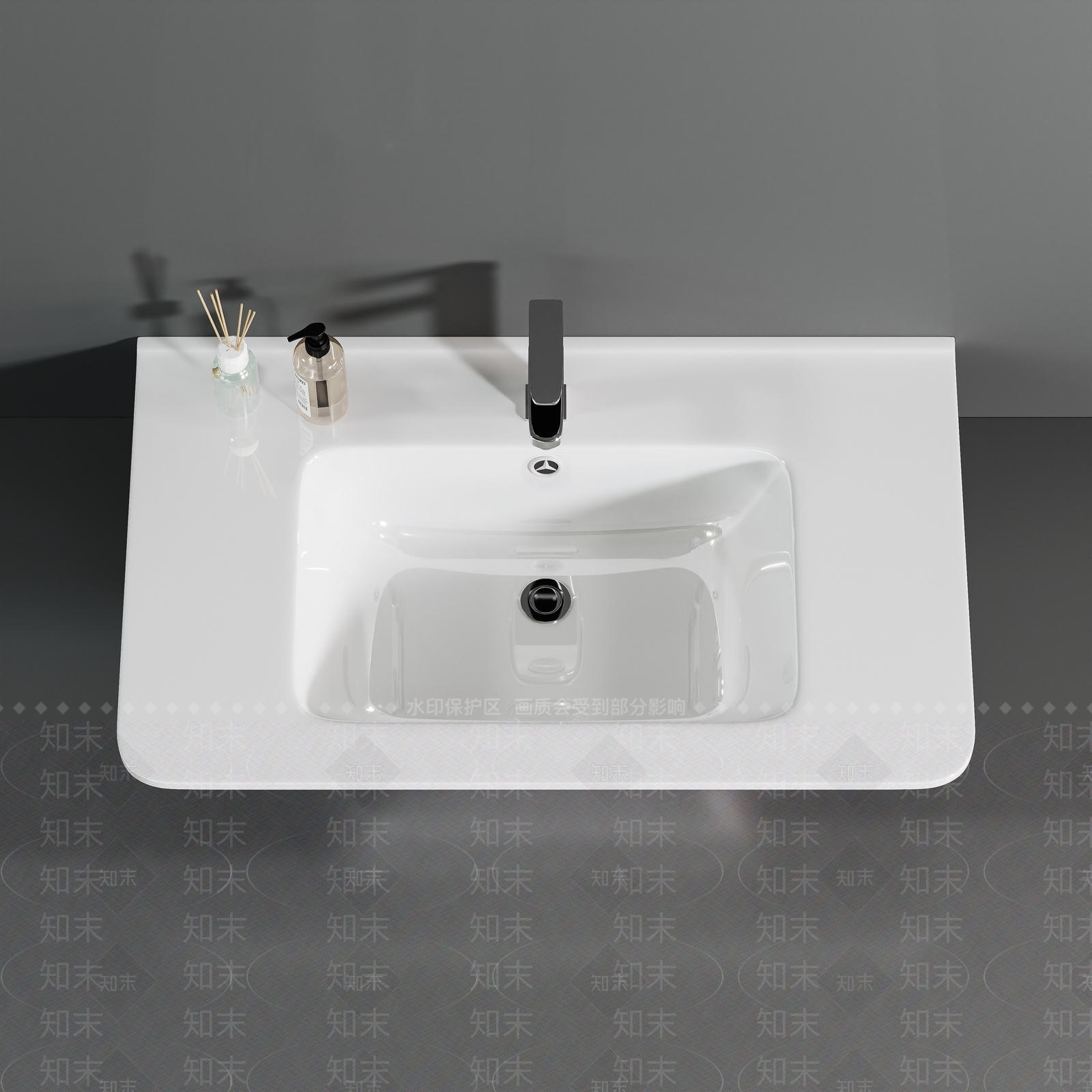 洗手台3D模型渲染效果图