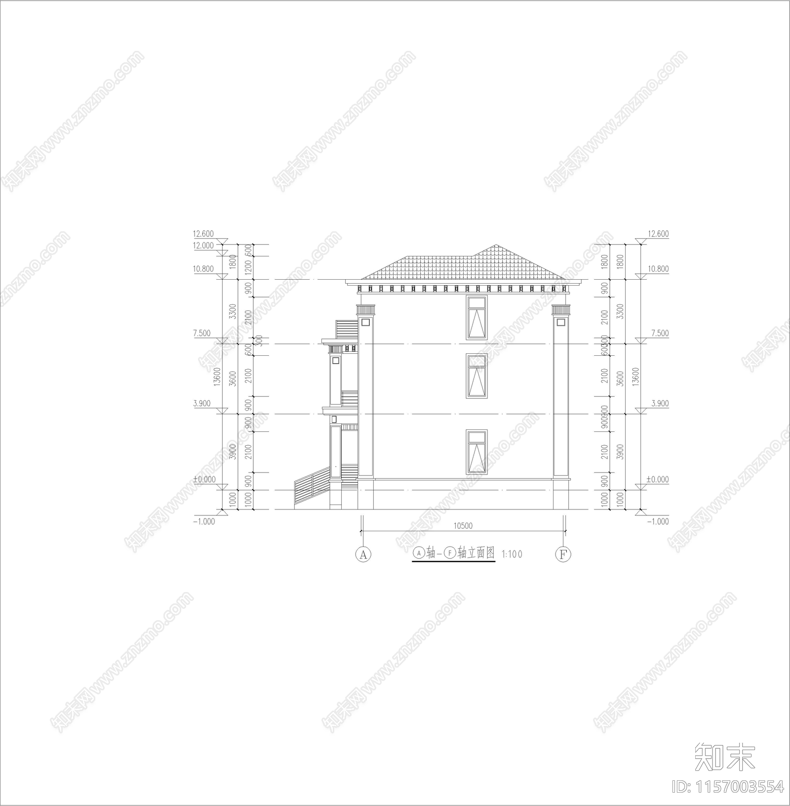 新中式别墅cad施工图下载【ID:1157003554】