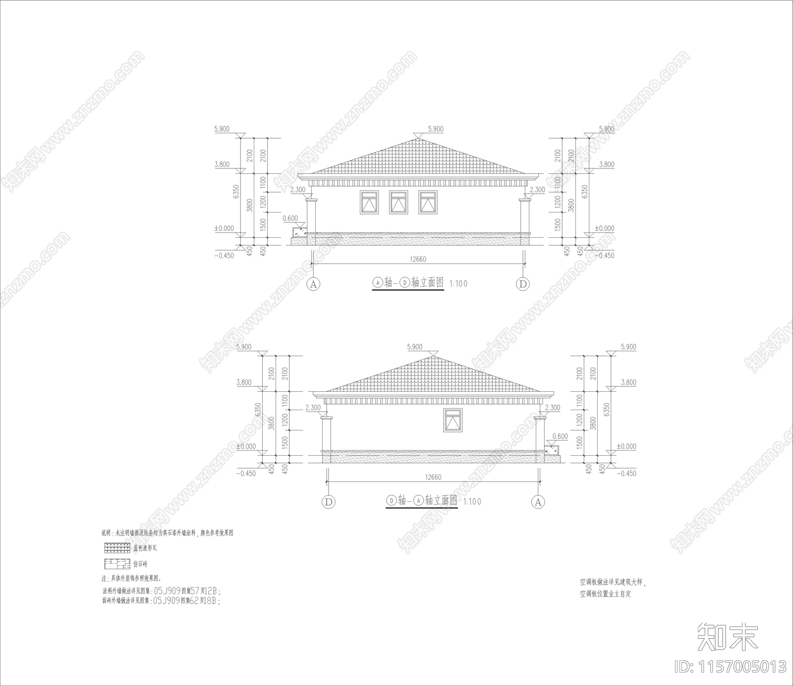 新中式别墅cad施工图下载【ID:1157005013】