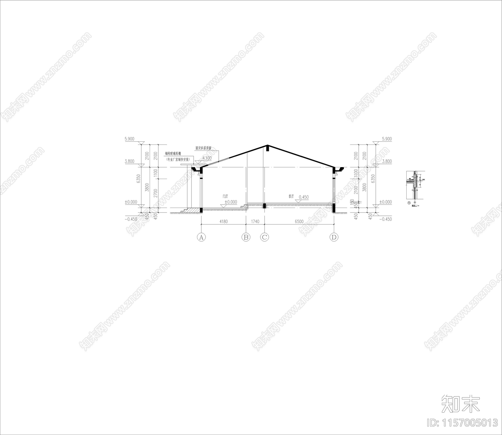 新中式别墅cad施工图下载【ID:1157005013】