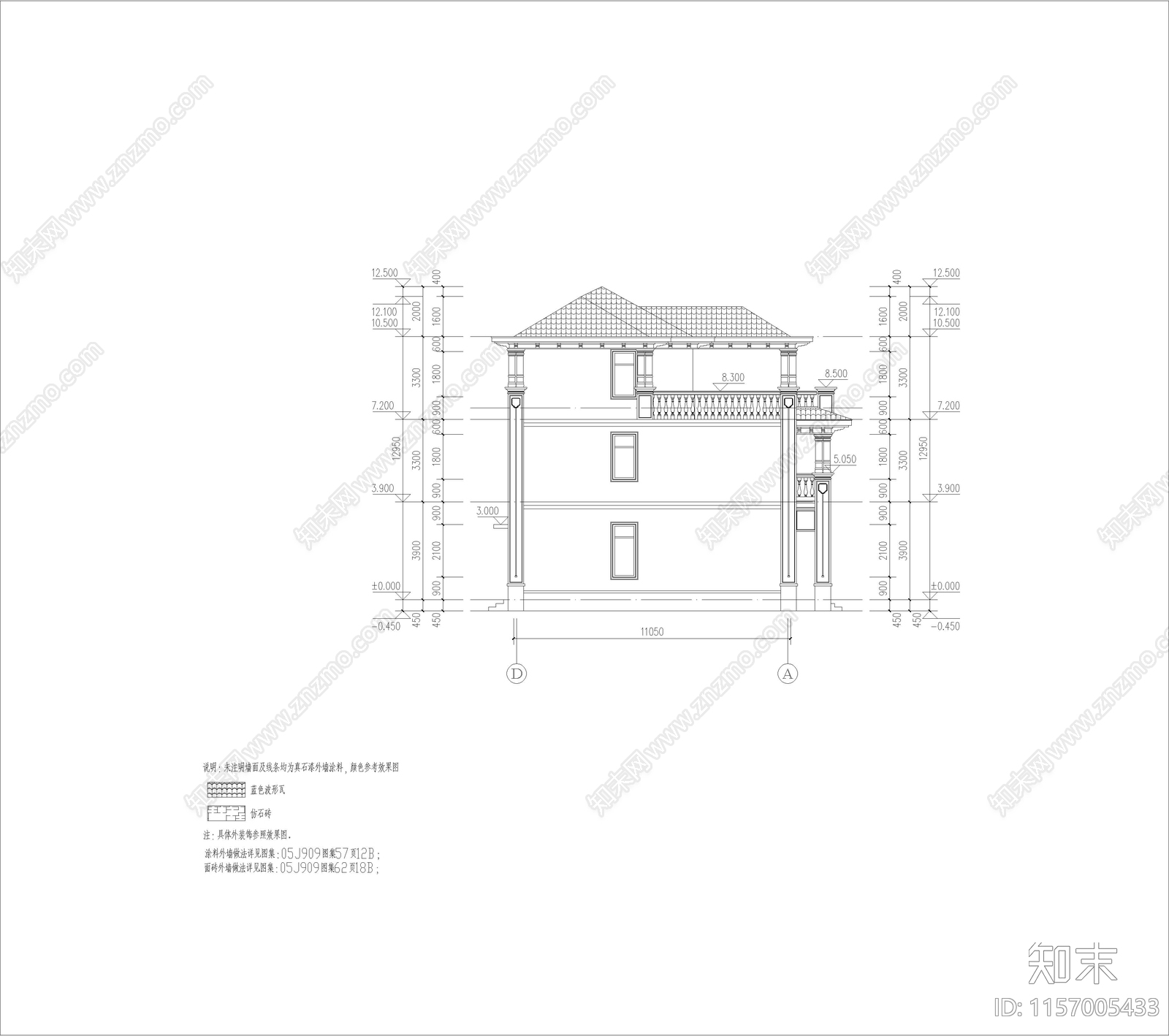 别墅cad施工图下载【ID:1157005433】