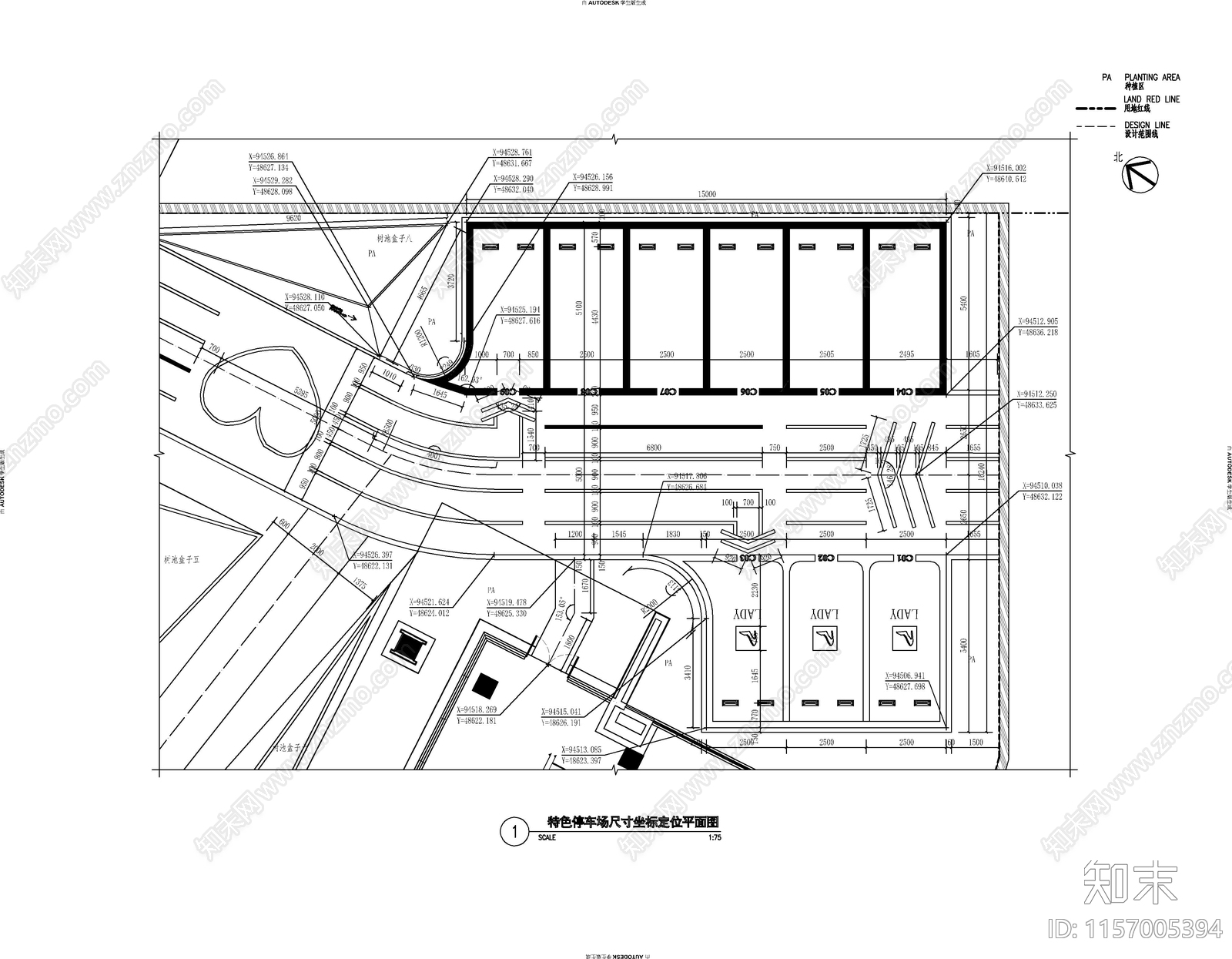 特色停车场详图cad施工图下载【ID:1157005394】