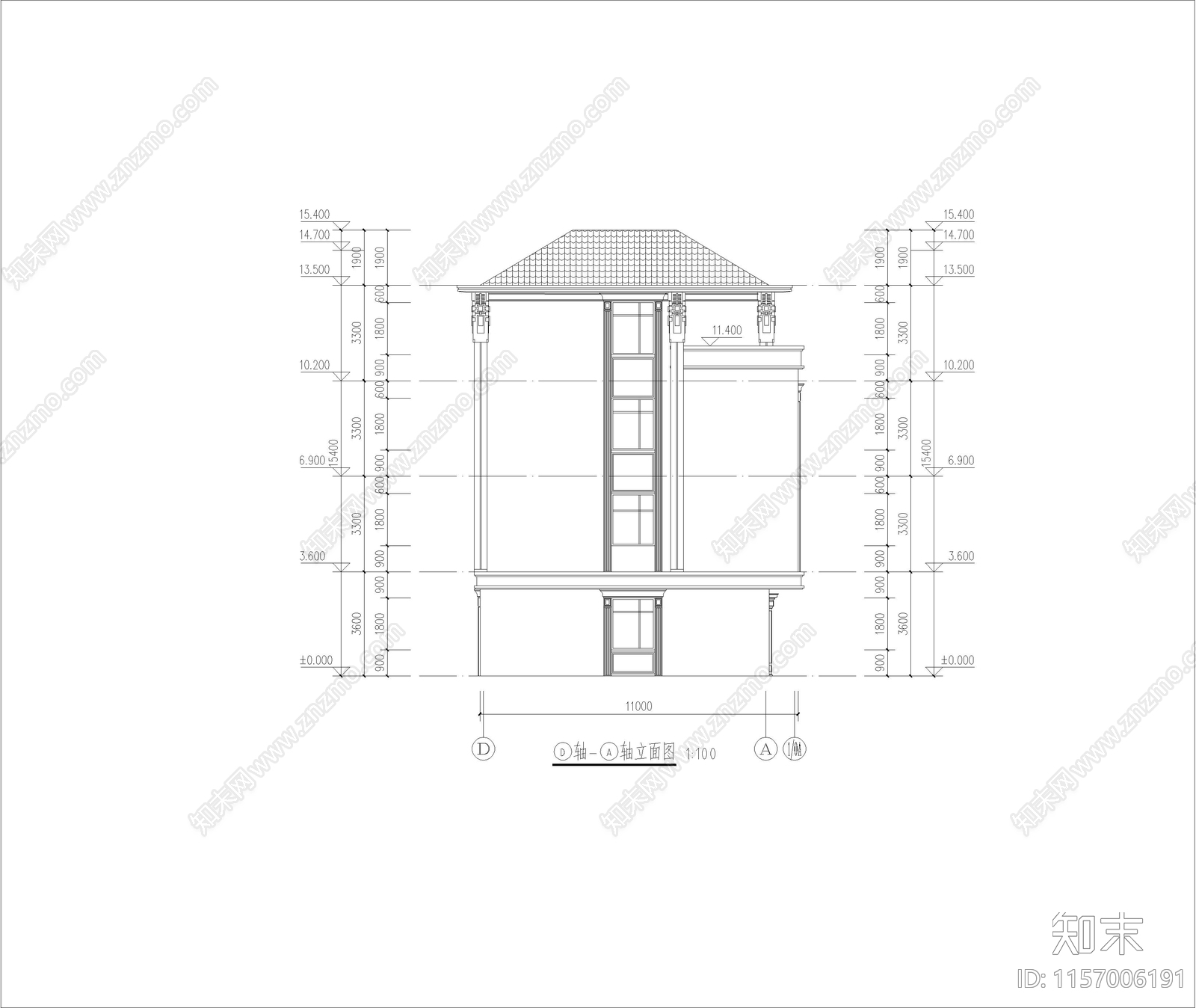 新中式别墅cad施工图下载【ID:1157006191】