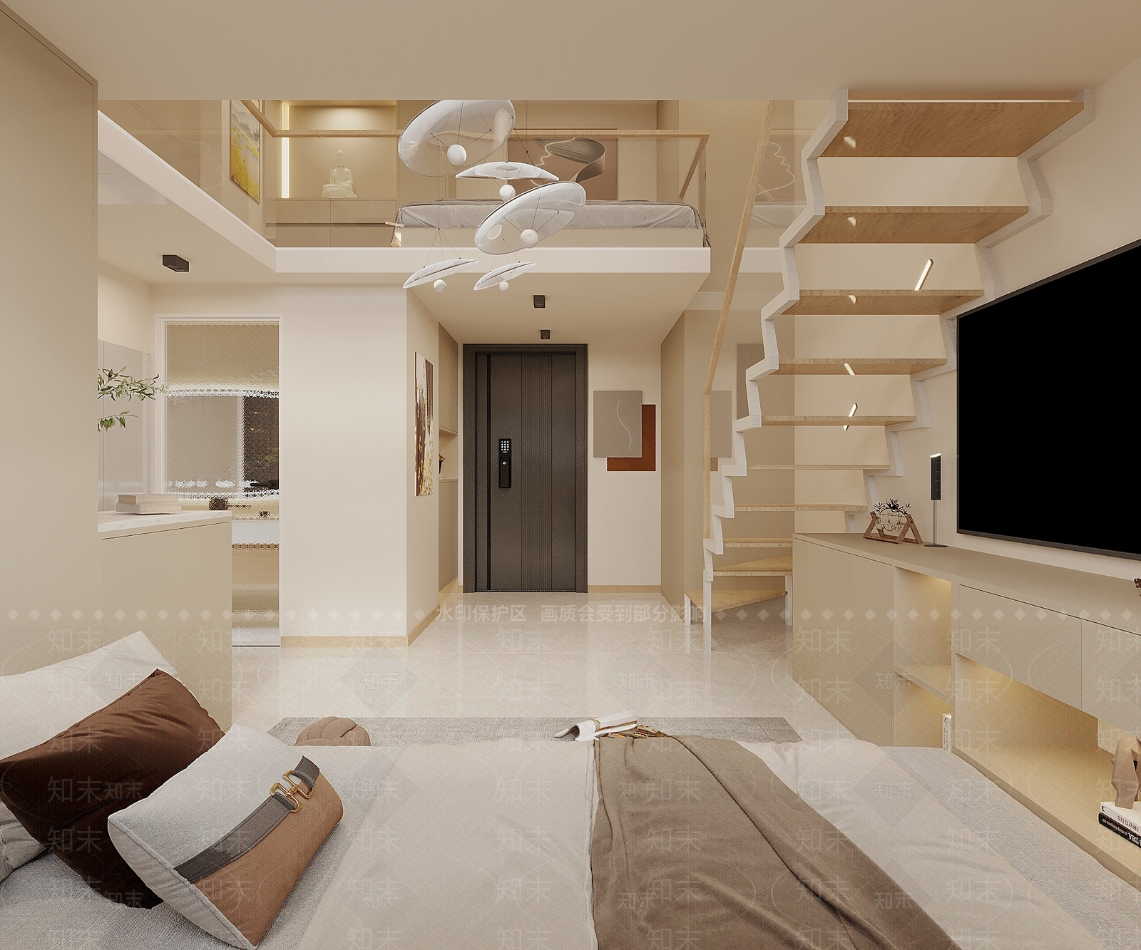 现代loft公寓3D模型下载【ID:1157006741】