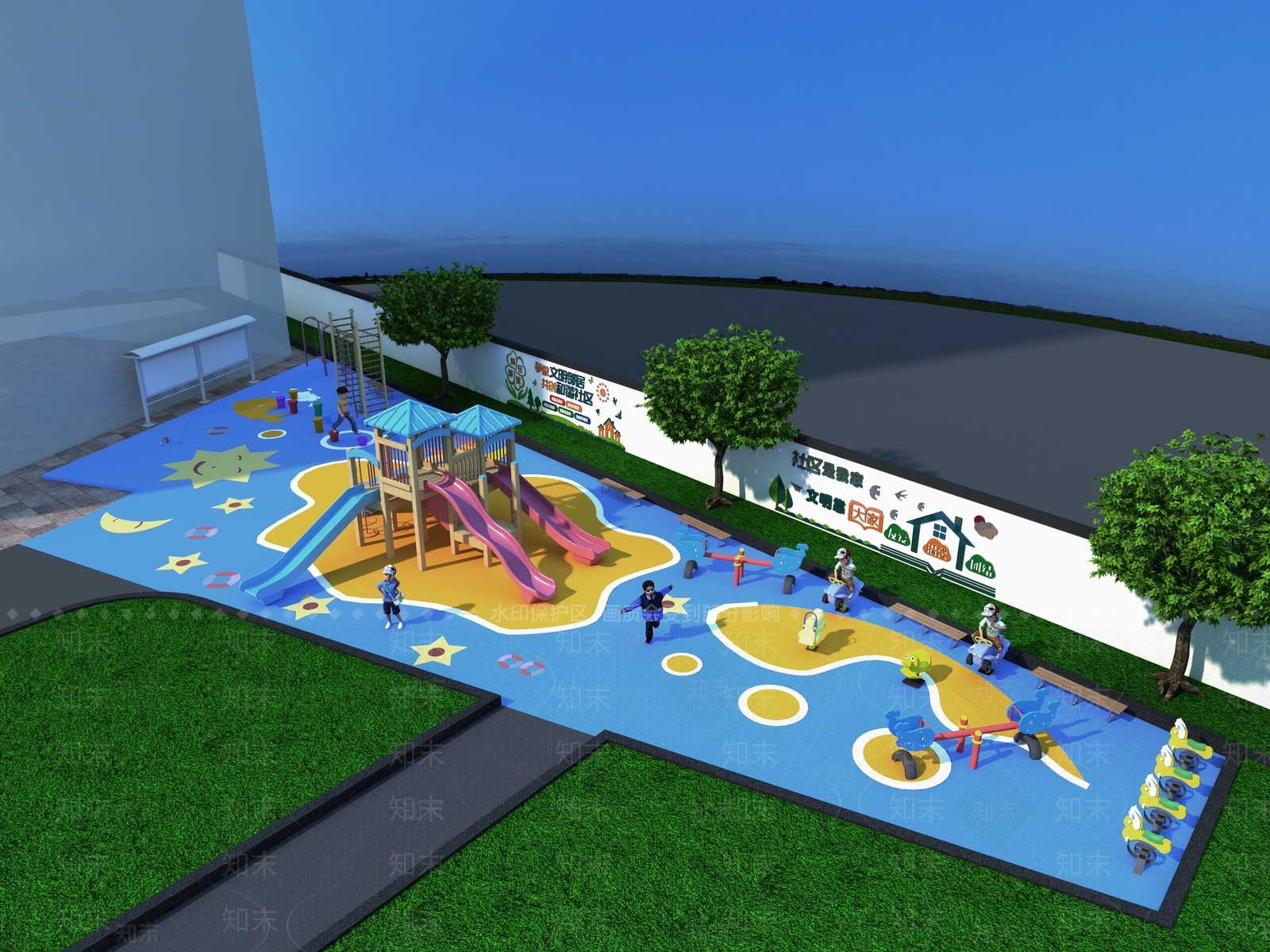 现代儿童乐园3D模型下载【ID:1157007409】