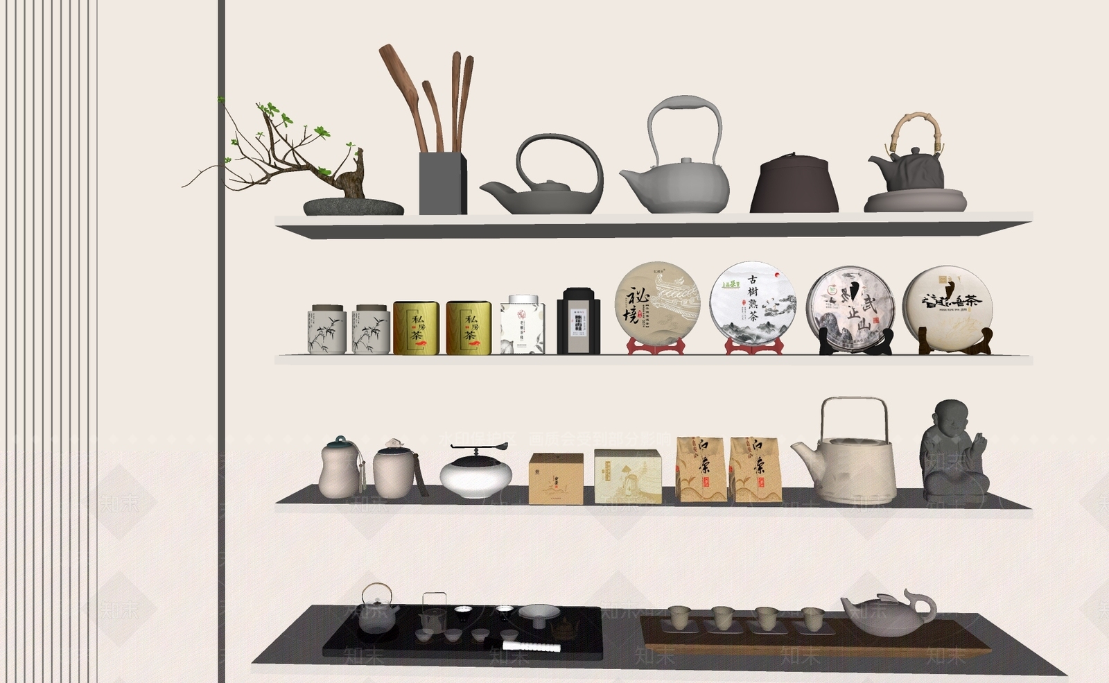 茶具SU模型下载【ID:1157007966】
