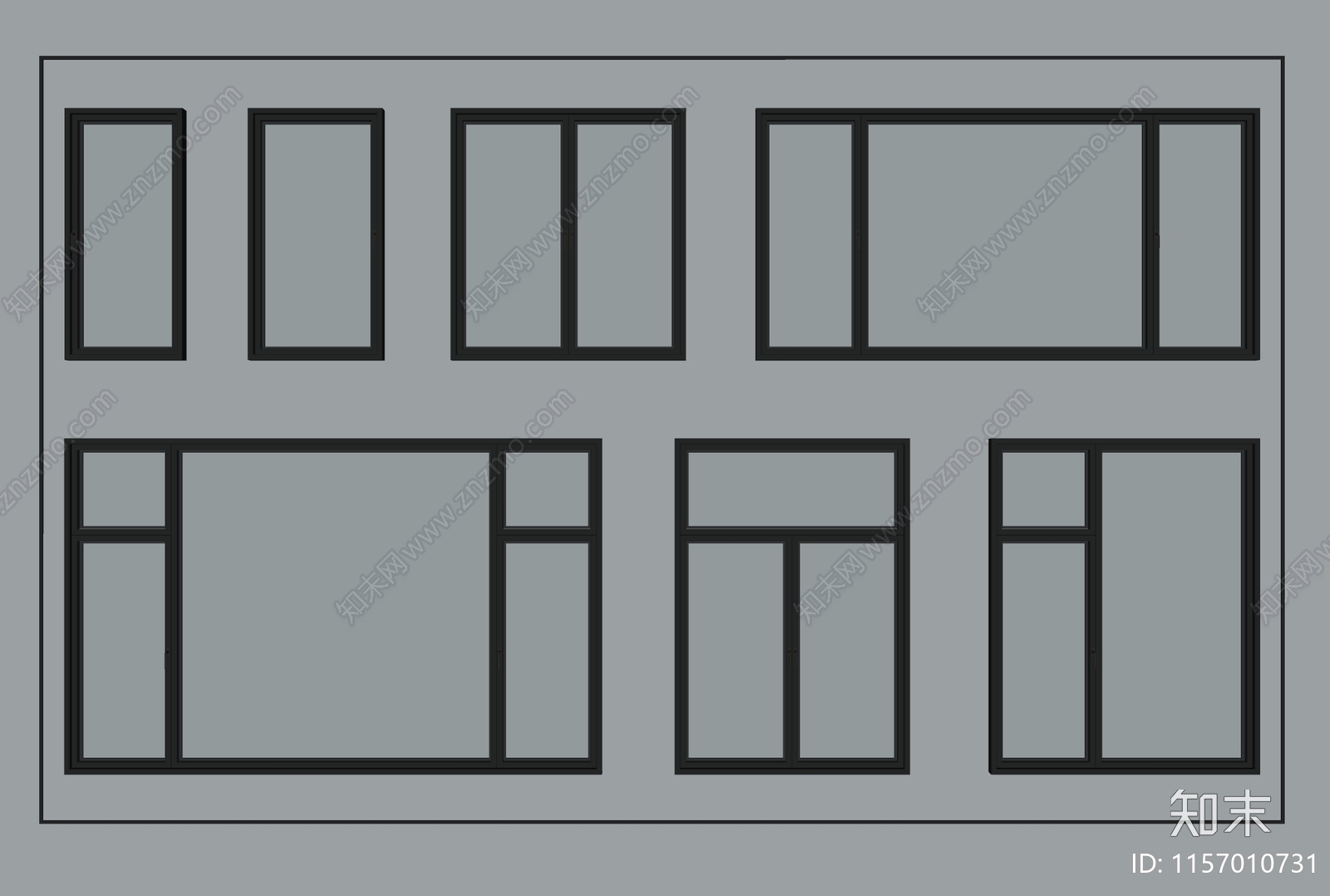 现代窗户SU模型下载【ID:1157010731】