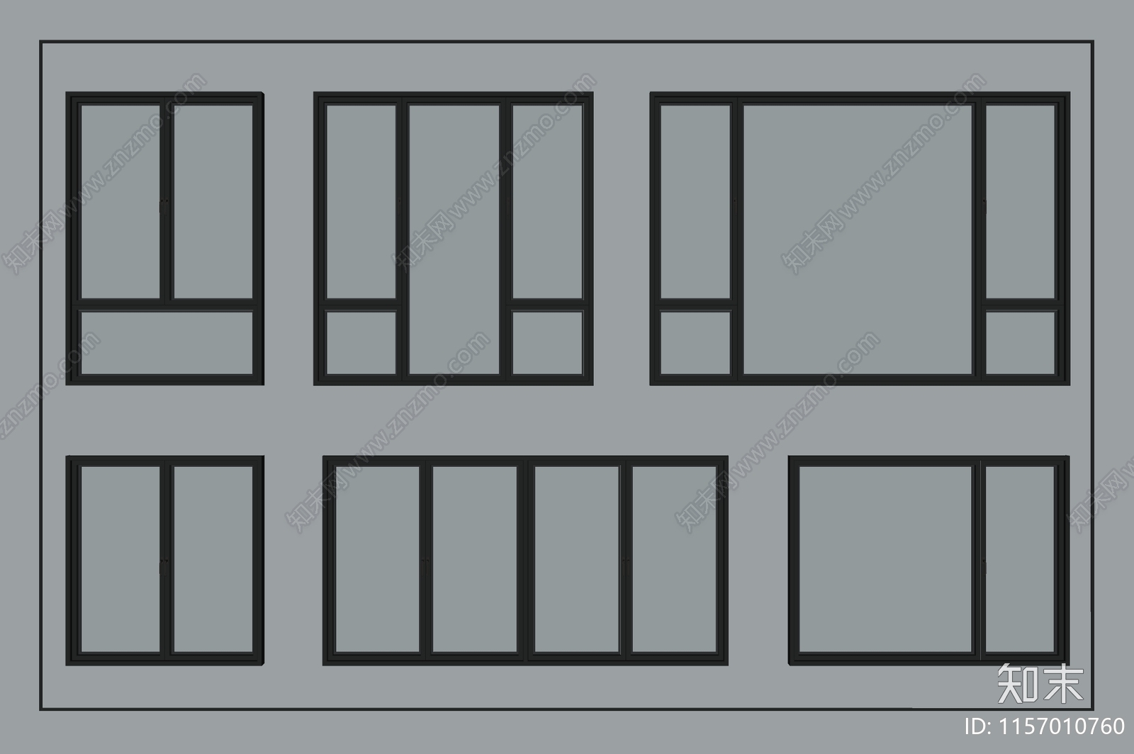 现代窗户SU模型下载【ID:1157010760】