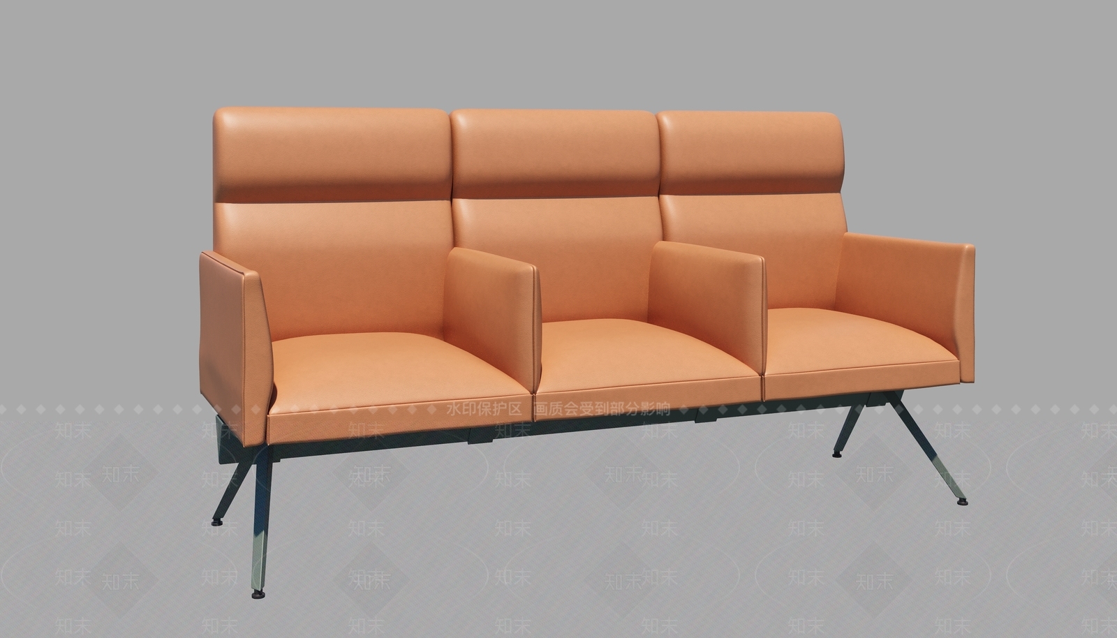 现代三人沙发3D模型下载【ID:1157025982】