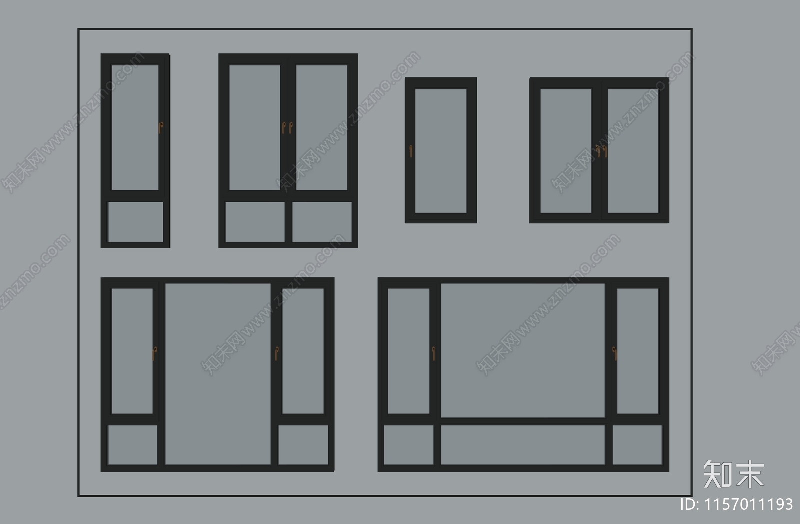 现代窗户SU模型下载【ID:1157011193】