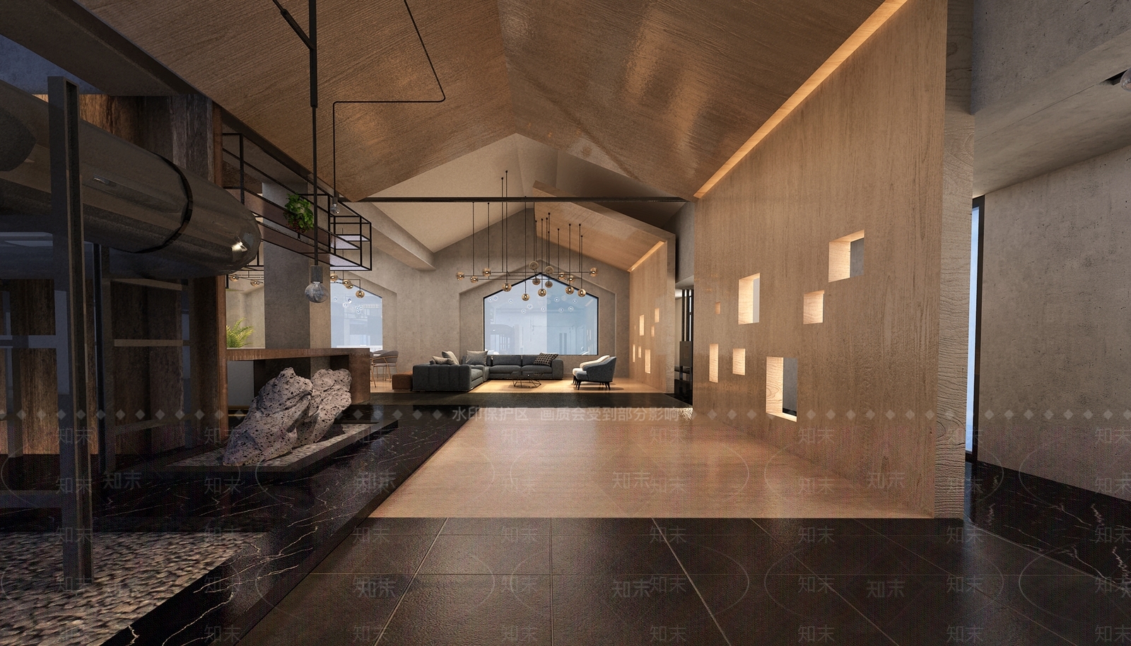 工业风茶水间3D模型下载【ID:1157012708】