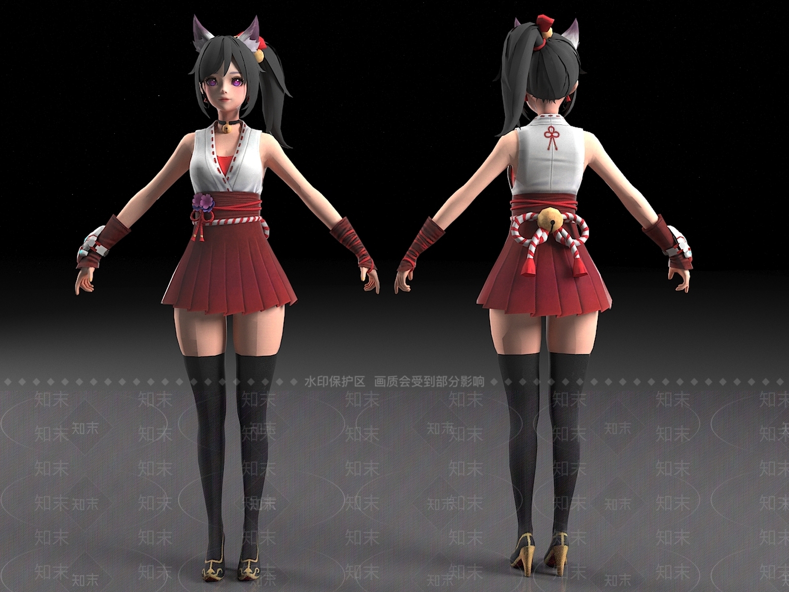 卡通女孩3D模型下载【ID:1157014737】