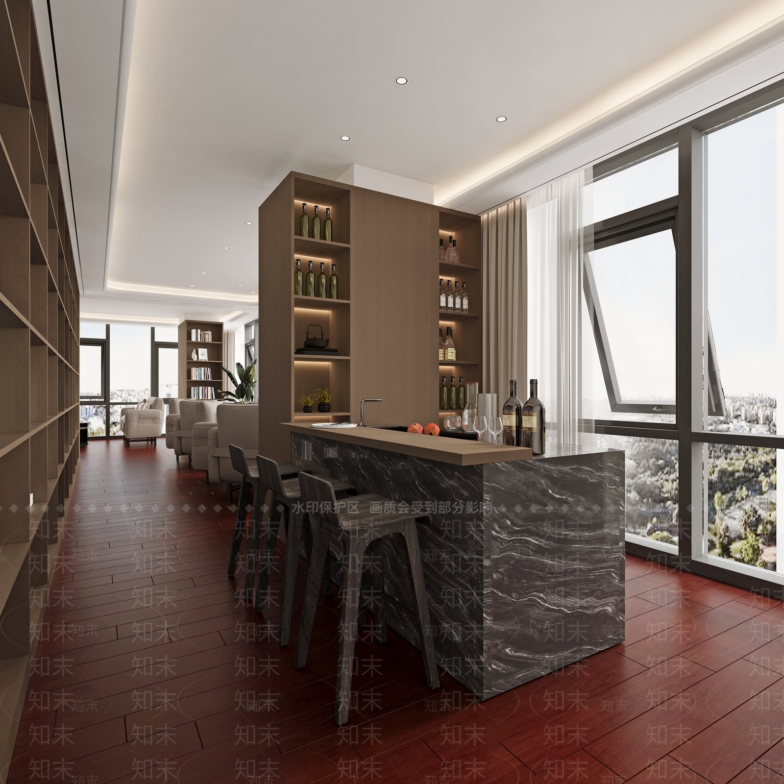 现代休息区3D模型下载【ID:1157015383】