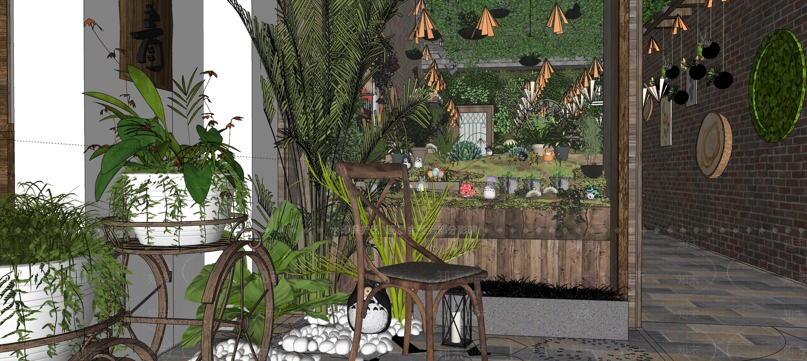 美式花店SU模型下载【ID:1157064405】