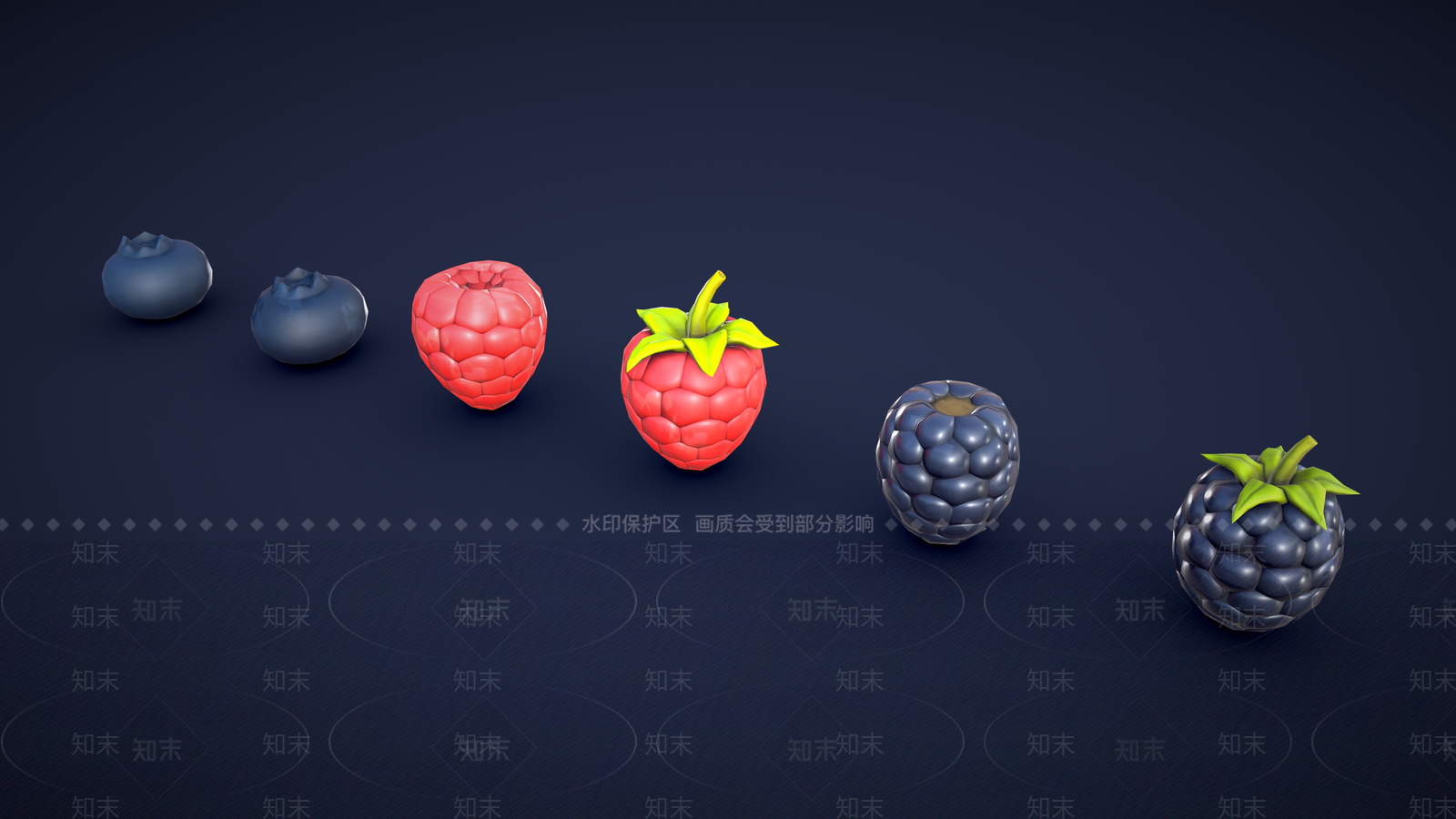 蓝莓3D模型下载【ID:1157018191】