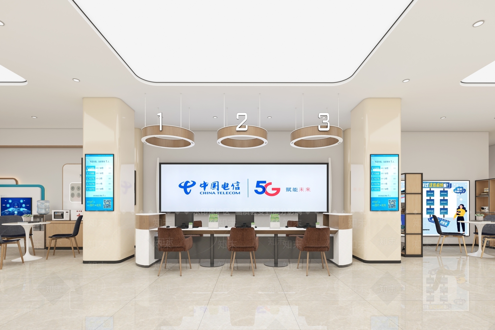 现代电信营业厅3D模型下载【ID:1157019653】