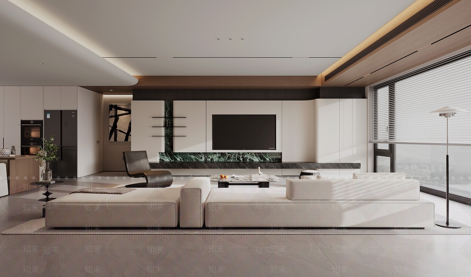 现代客厅3D模型下载【ID:1157020473】