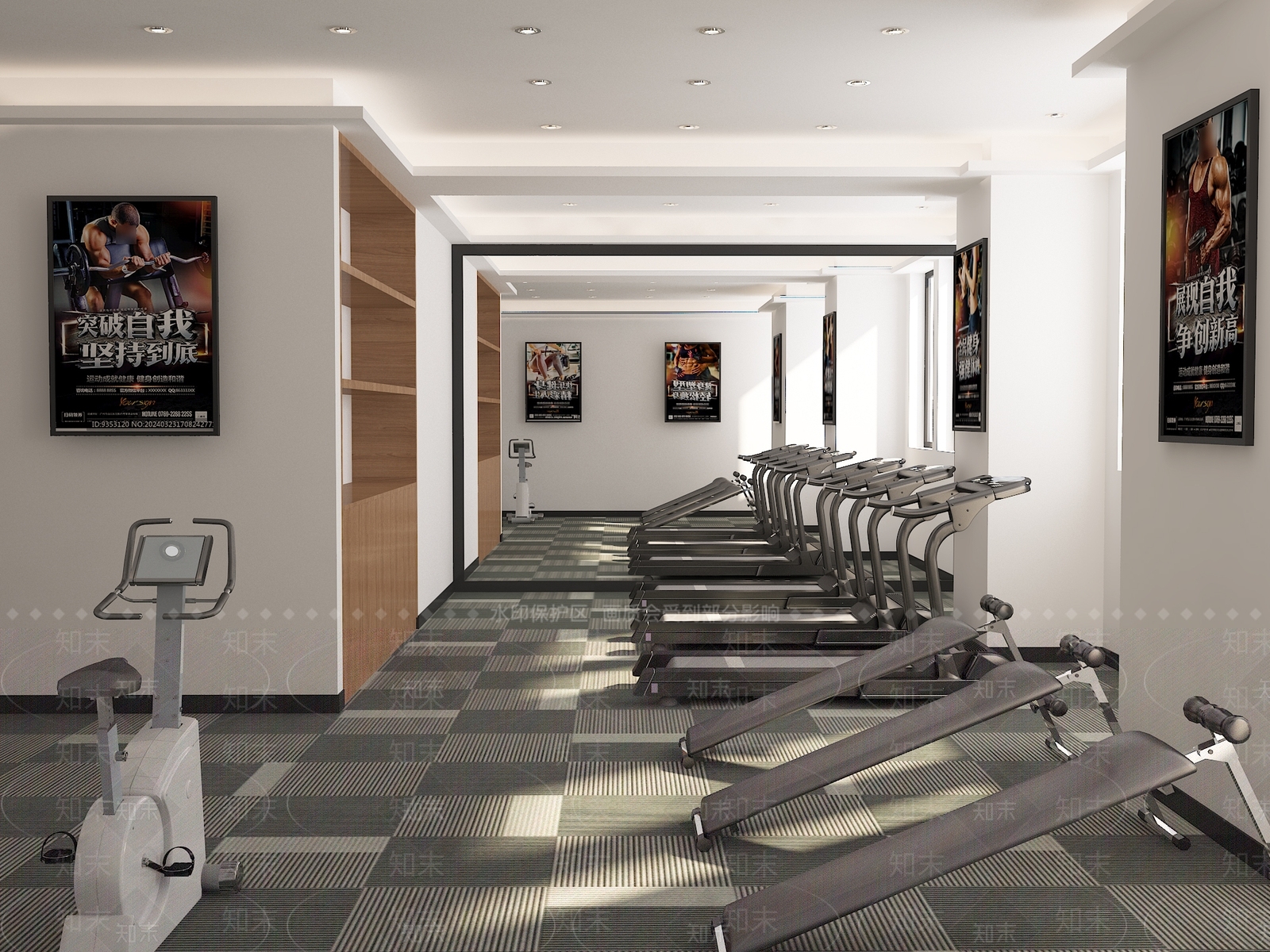 现代健身房3D模型下载【ID:1157022959】