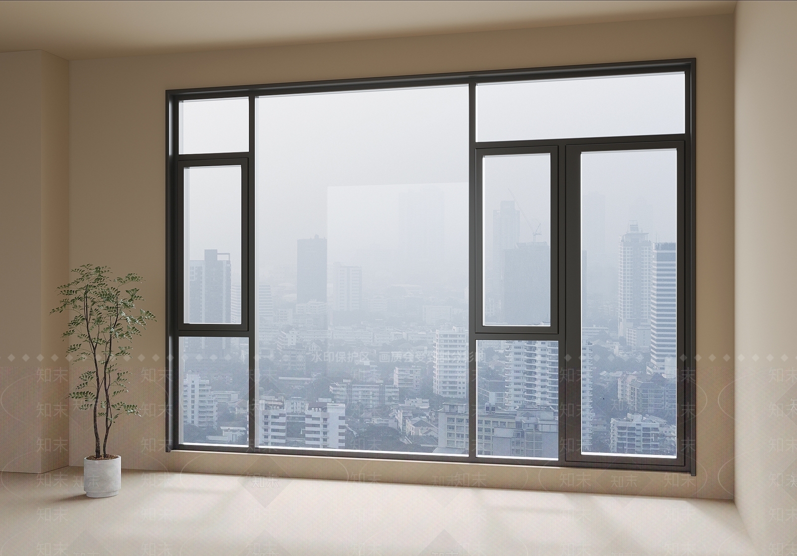 现代落地窗3D模型下载【ID:1157023673】