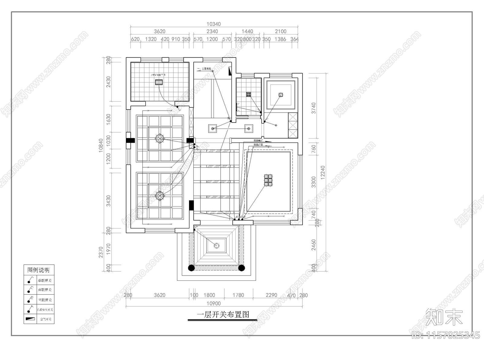 三层自建房10cad施工图下载【ID:1157025345】
