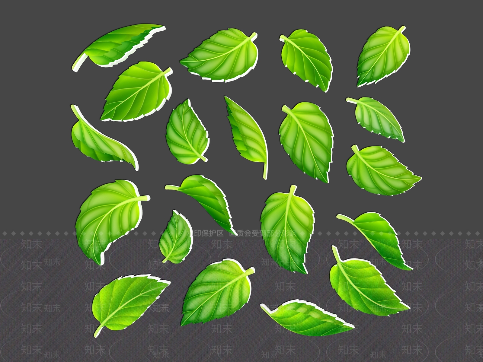 2D现代植物树叶墙饰挂件SU模型下载【ID:1157028929】