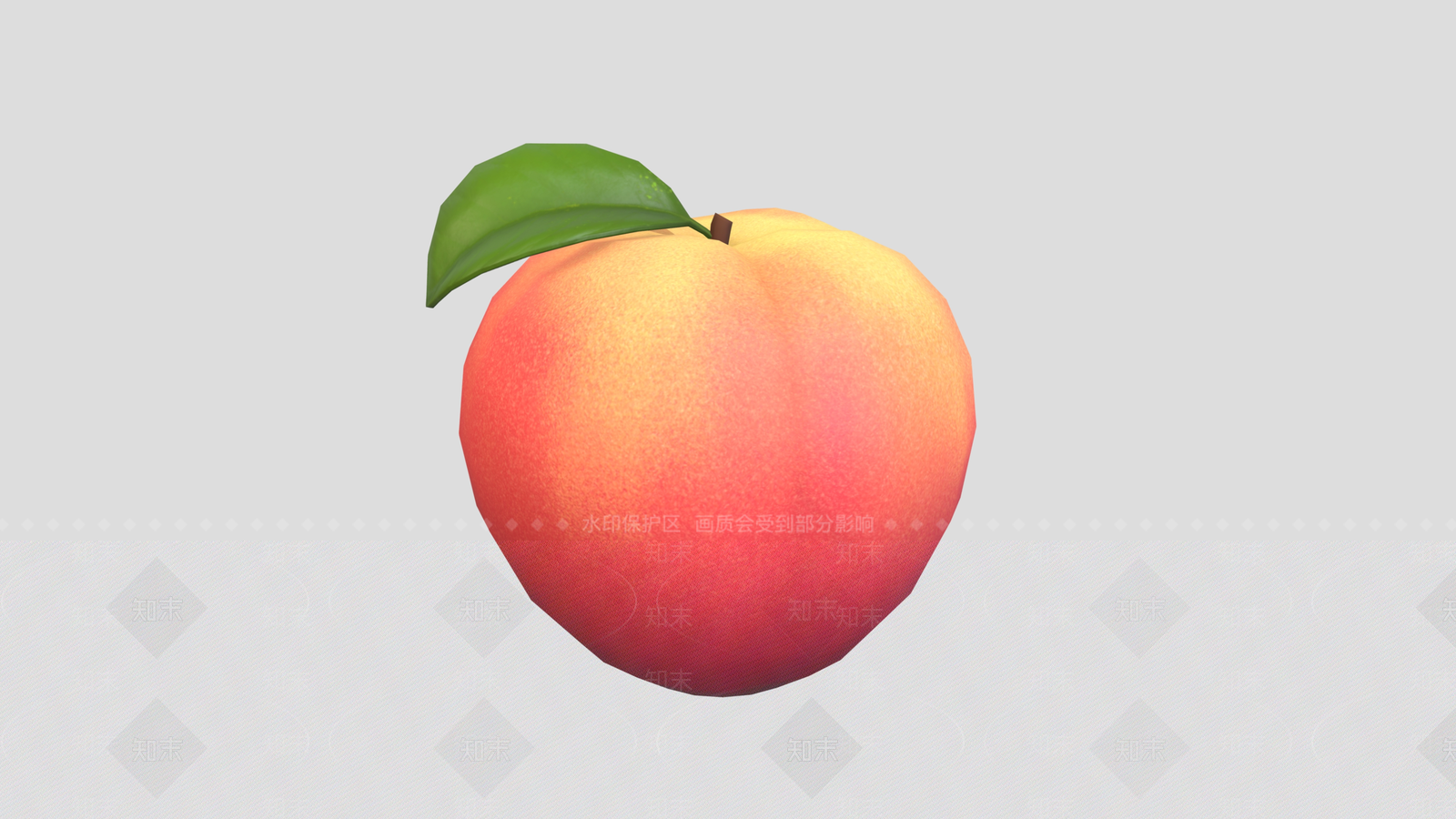 卡通桃子3D模型下载【ID:1157032035】