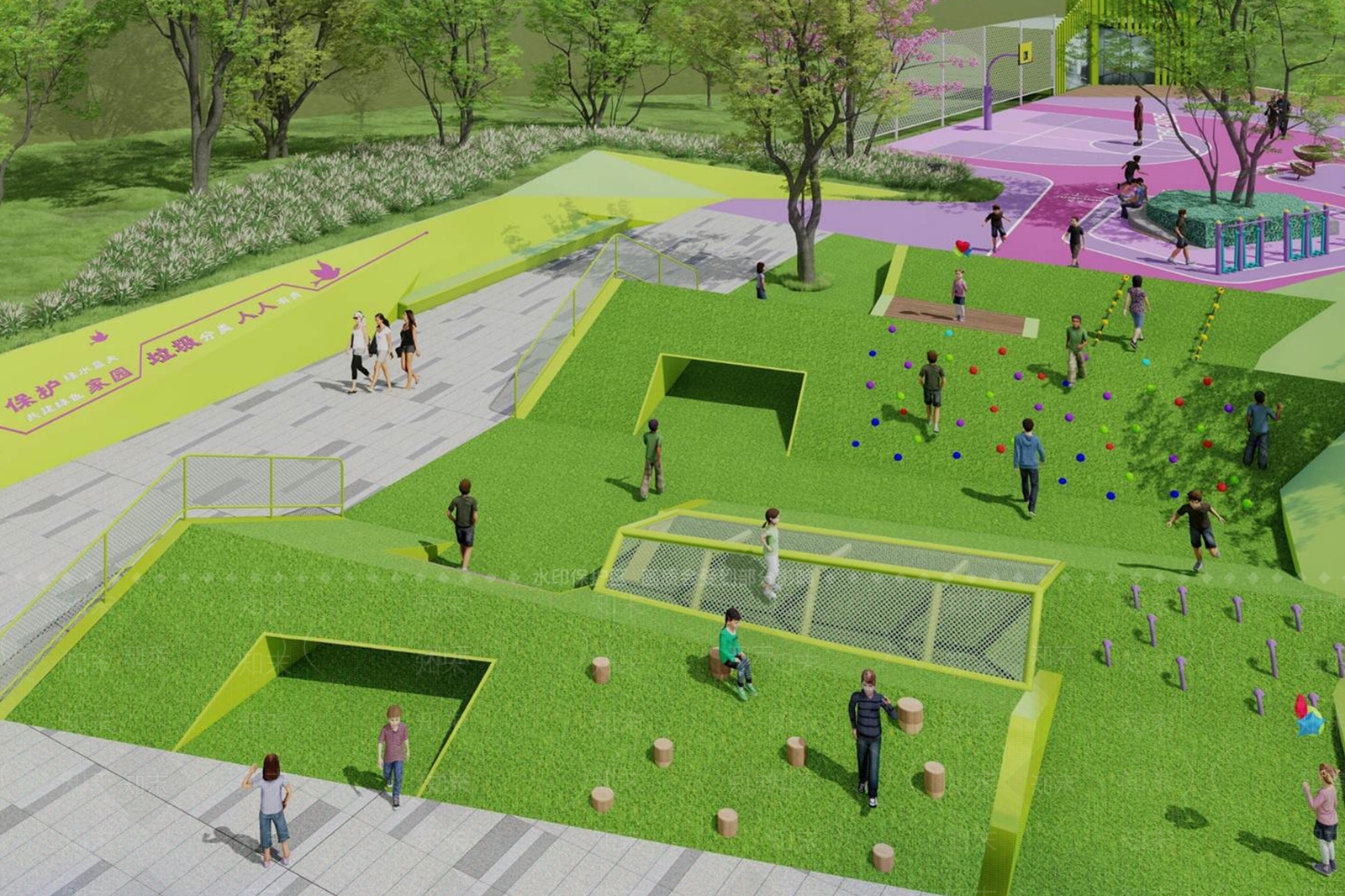现代环保体育文化主题公园景观SU模型下载【ID:1157035353】