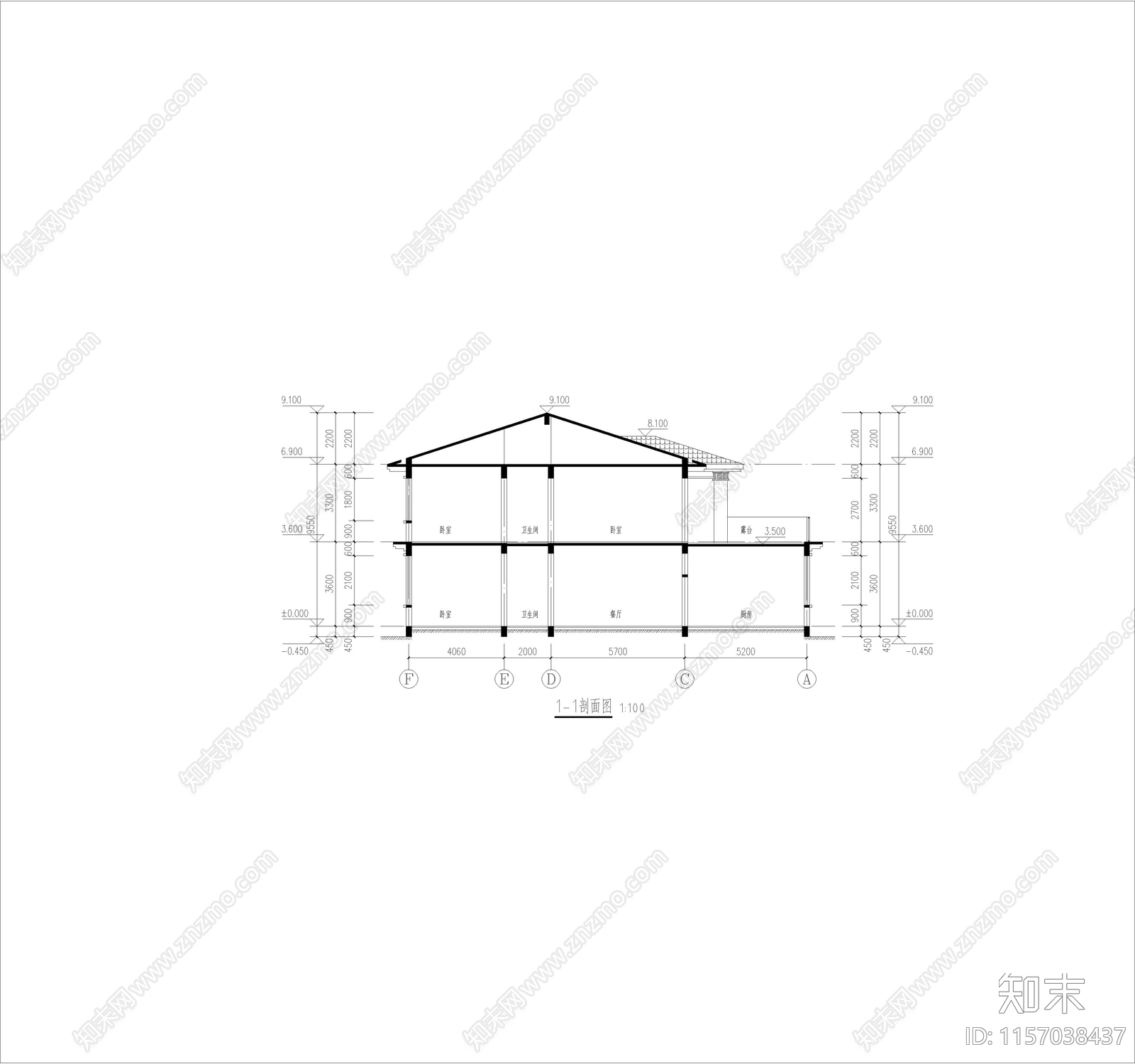 新中式别墅cad施工图下载【ID:1157038437】