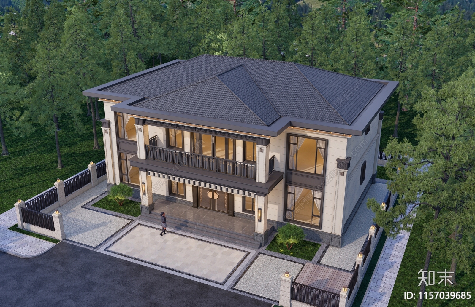 新中式别墅施工图下载【ID:1157039685】