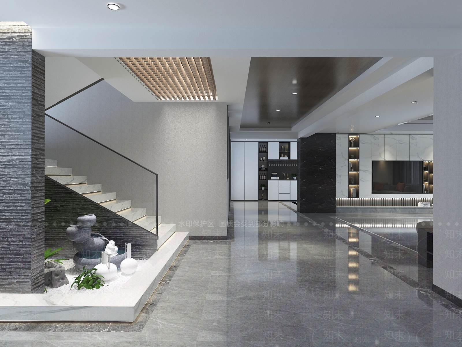 现代客厅3D模型下载【ID:1157047379】