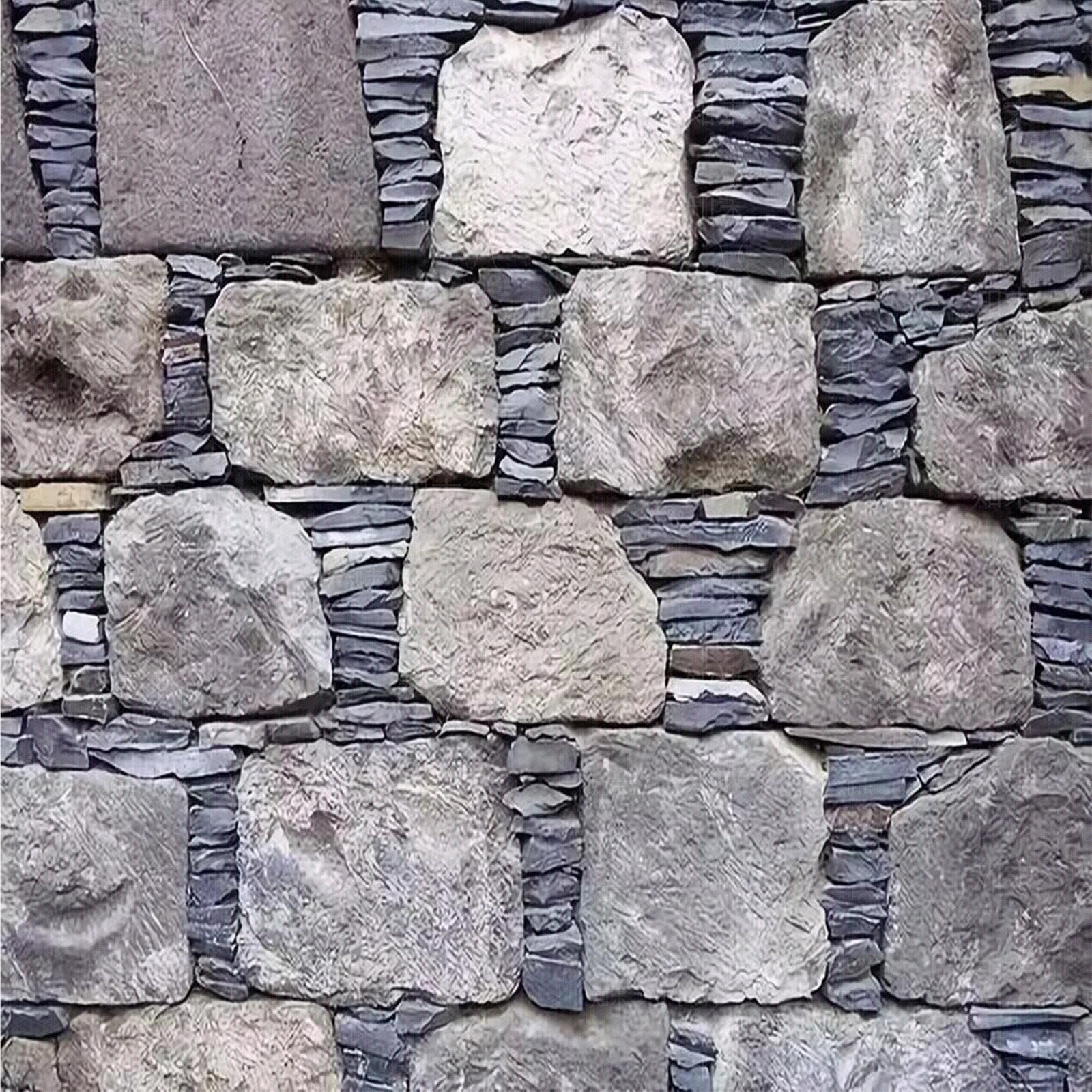 石头瓦片砌墙民宿墙面贴图下载【ID:1157049421】