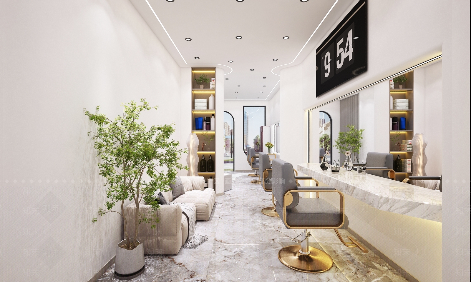 现代美容美发店3D模型下载【ID:1157050790】