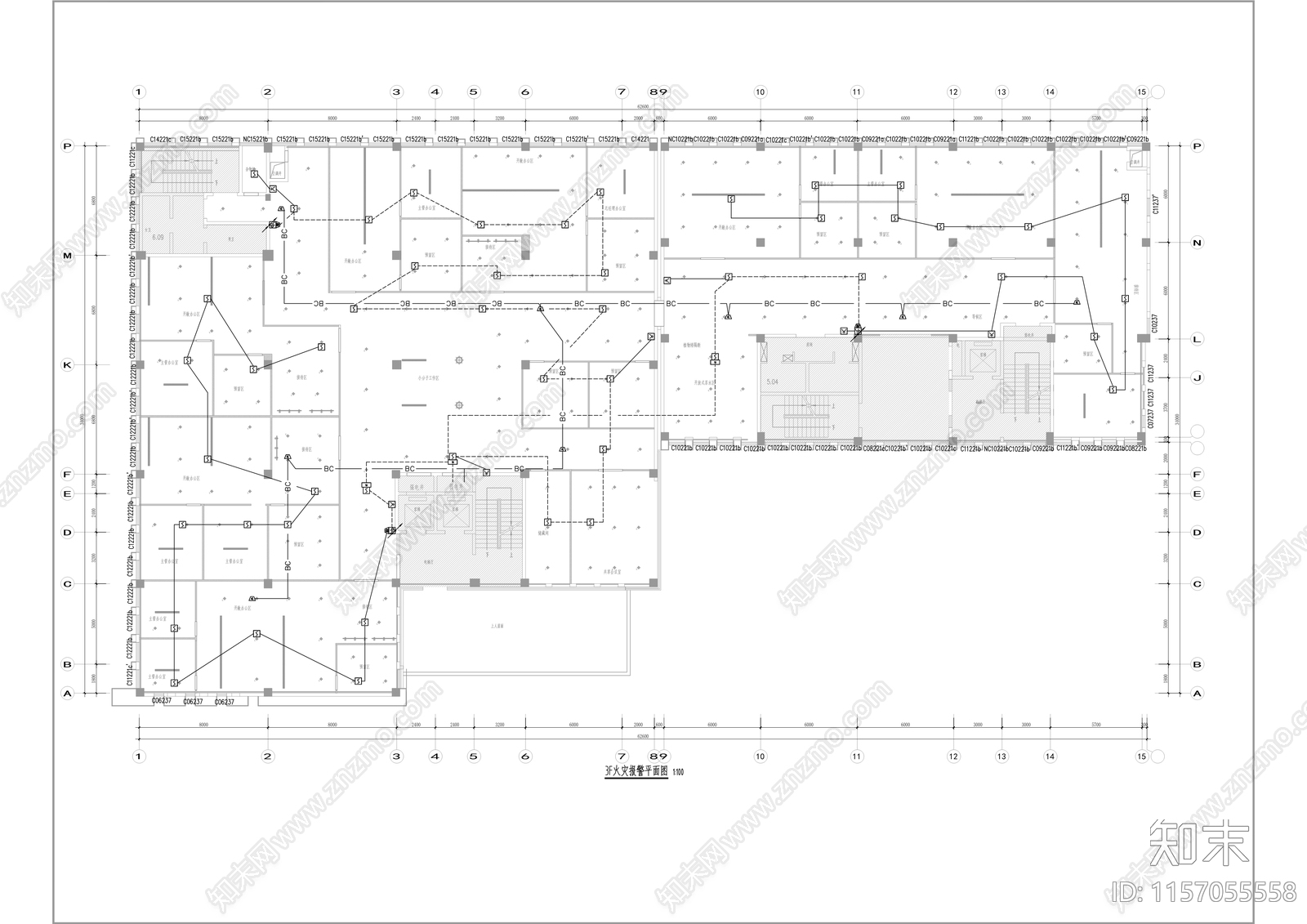 智能科技产业孵化器室内装修项目cad施工图下载【ID:1157055558】