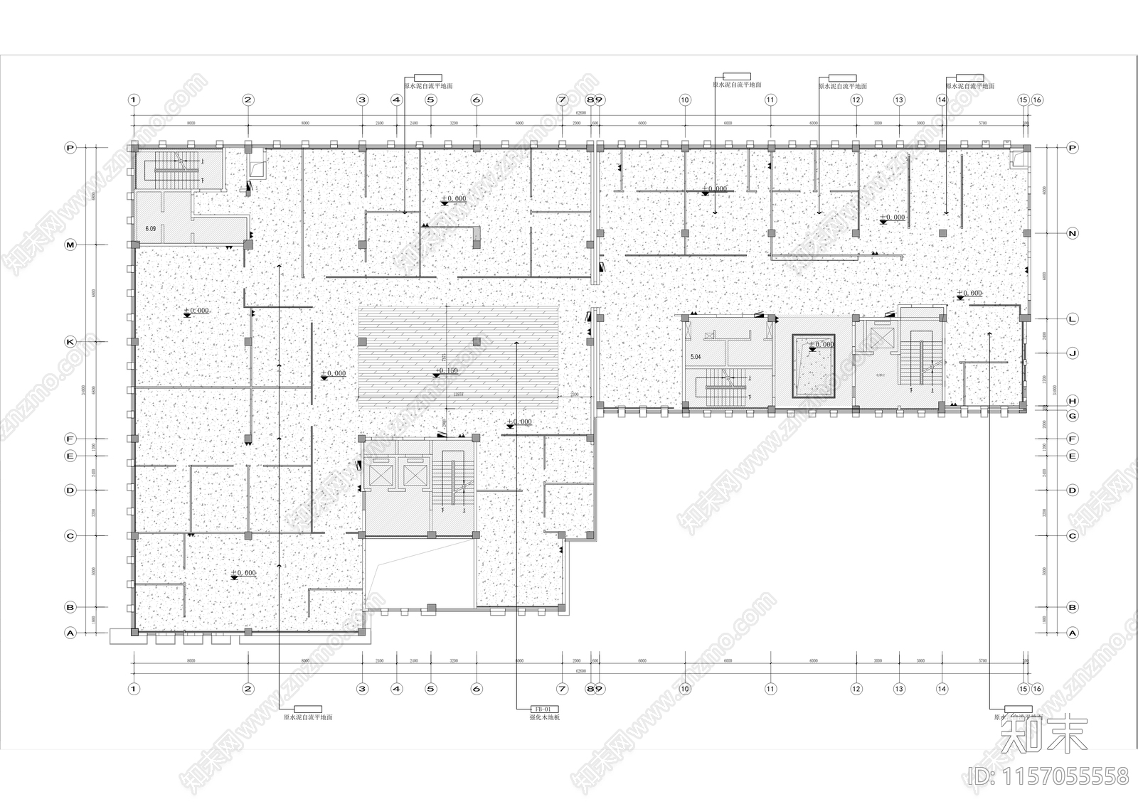 智能科技产业孵化器室内装修项目cad施工图下载【ID:1157055558】