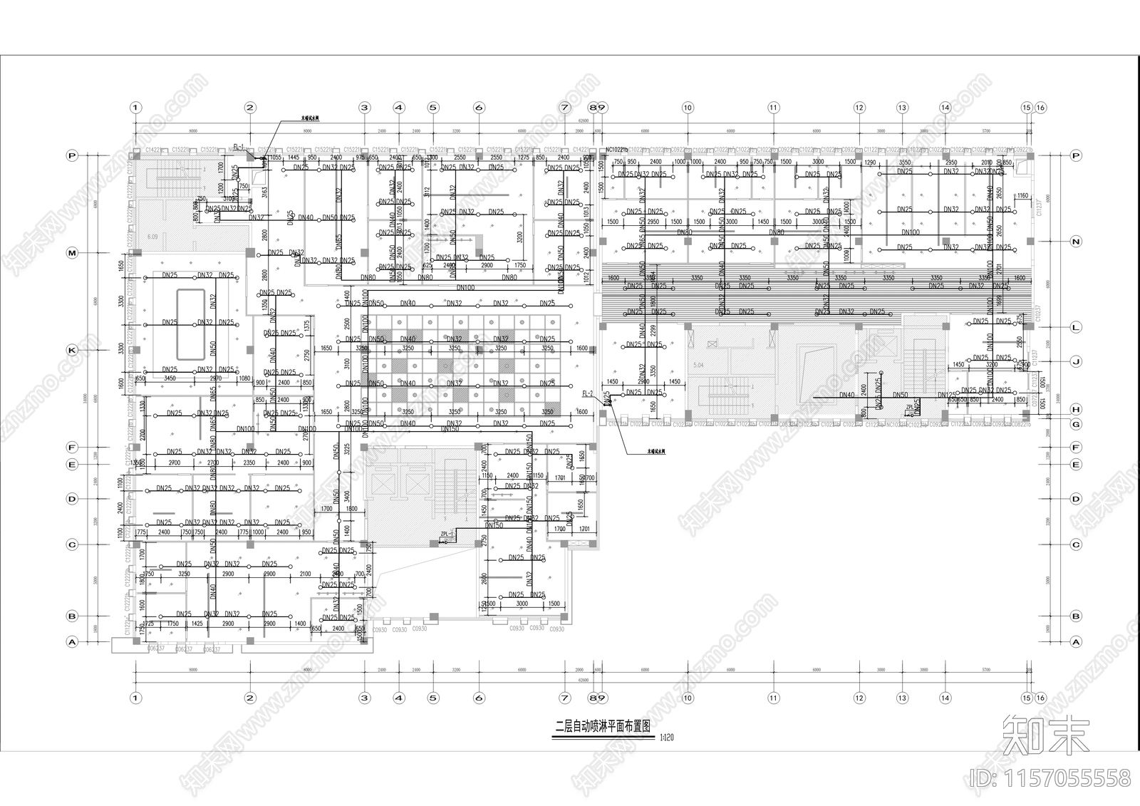 智能科技产业孵化器室内装修项目cad施工图下载【ID:1157055558】