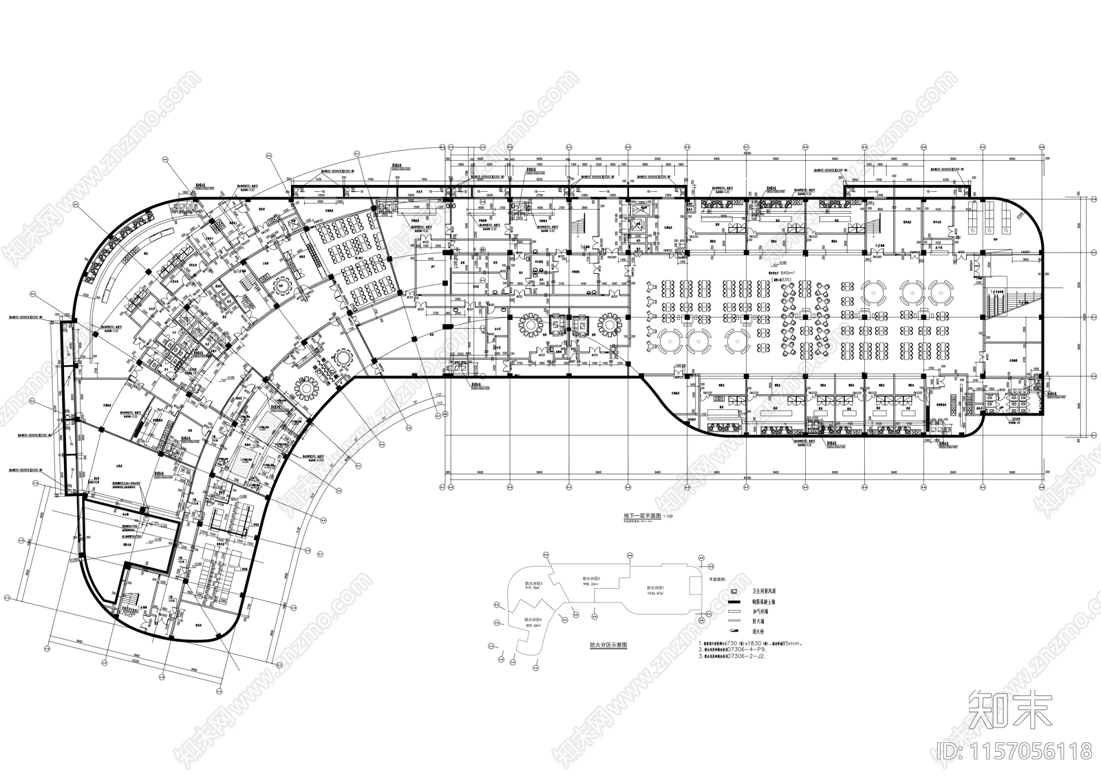 5层现代风格知名企业办公建筑设cad施工图下载【ID:1157056118】