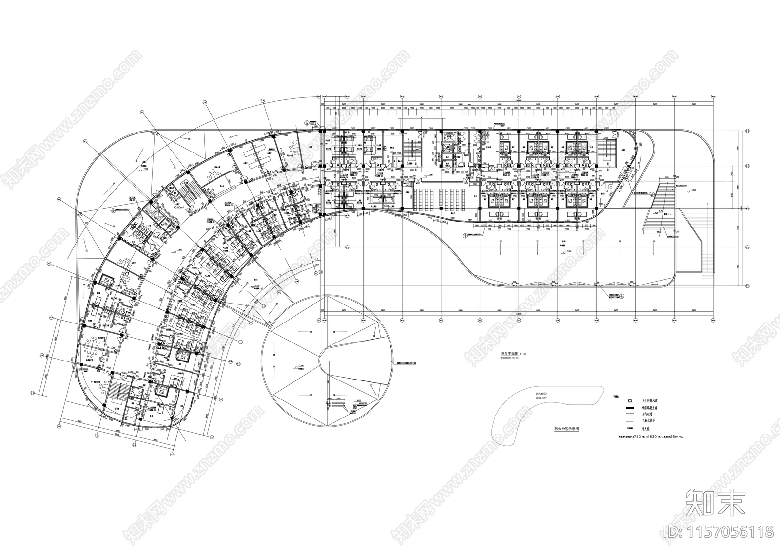 5层现代风格知名企业办公建筑设cad施工图下载【ID:1157056118】