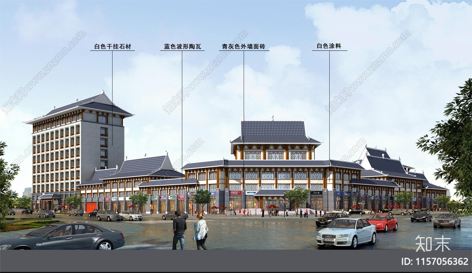9层中式风格博物馆综合楼进cad施工图下载【ID:1157056362】