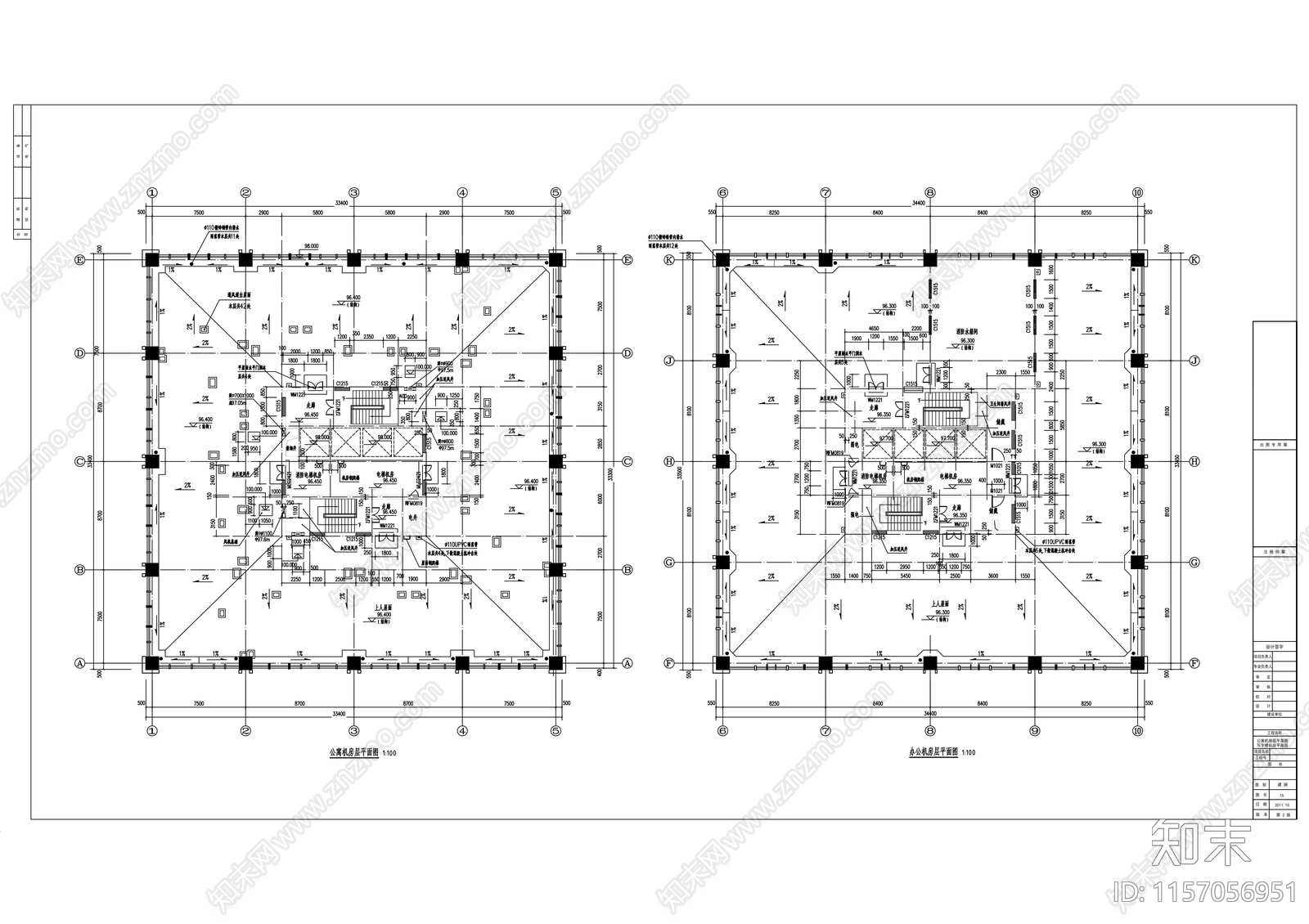 25层钢架结构商务办公建cad施工图下载【ID:1157056951】