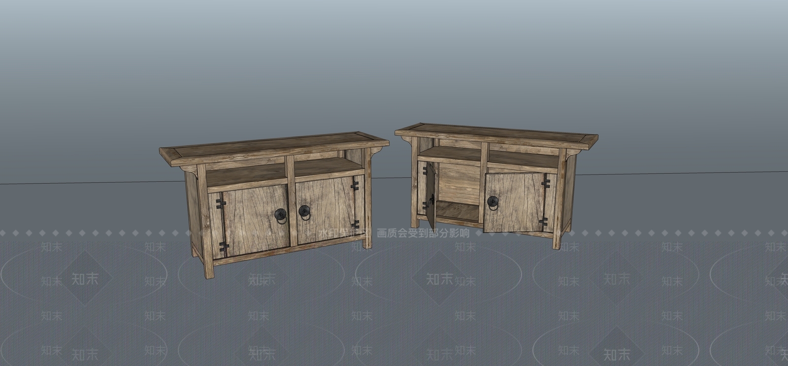 中式储物柜SU模型下载【ID:1157057117】