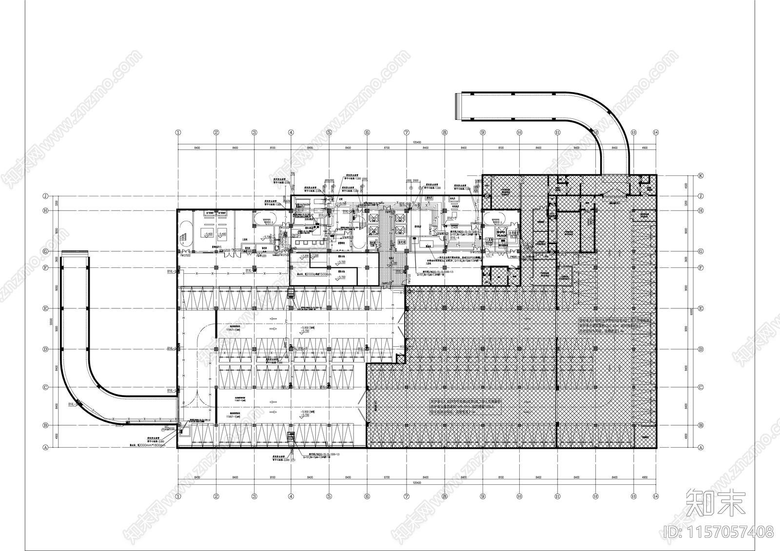 企业本部综合大楼cad施工图下载【ID:1157057408】