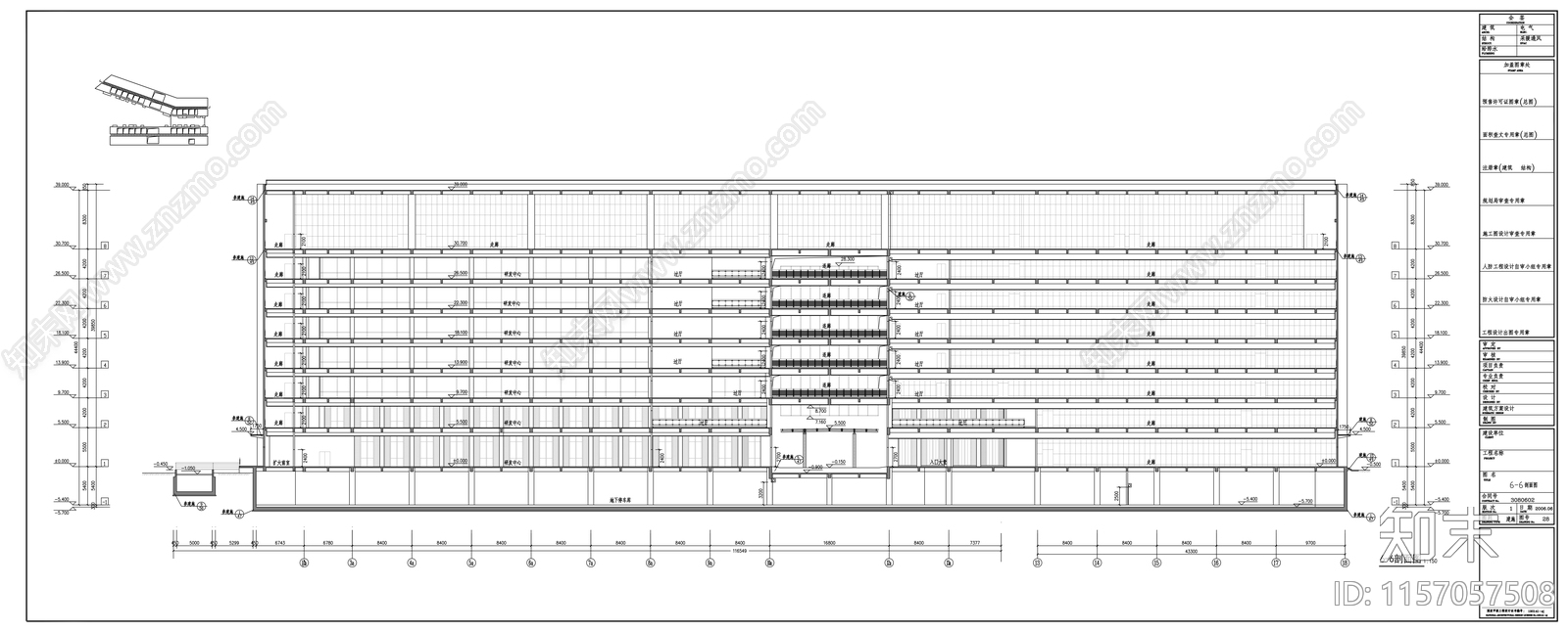 八层企业办公楼建cad施工图下载【ID:1157057508】