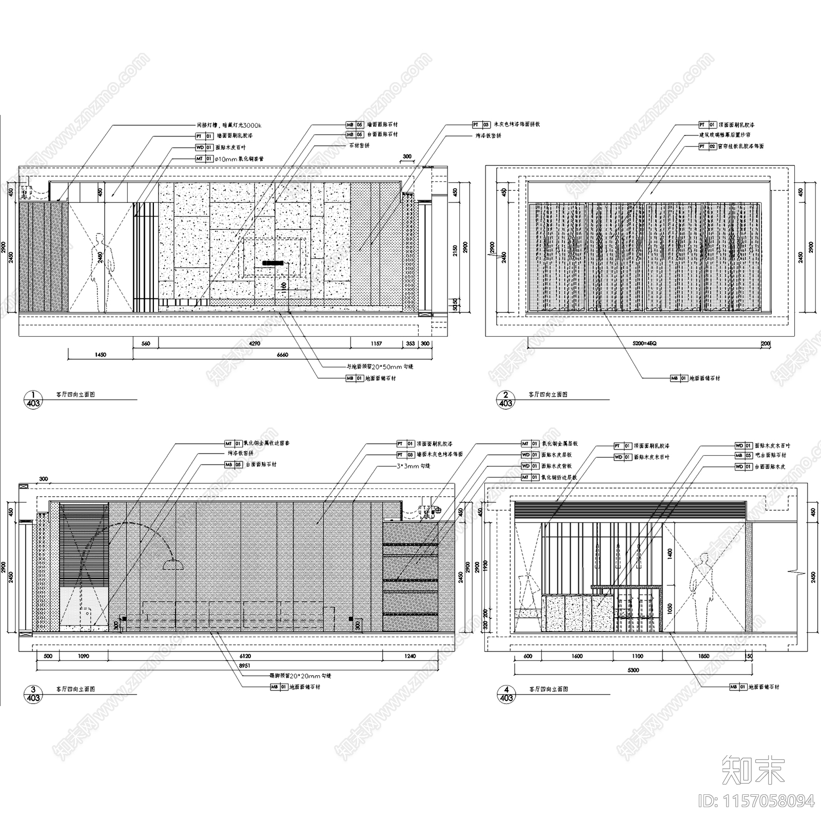 三亚海棠湾四季酒店公寓标准层房型二室内家装CA施工图下载【ID:1157058094】