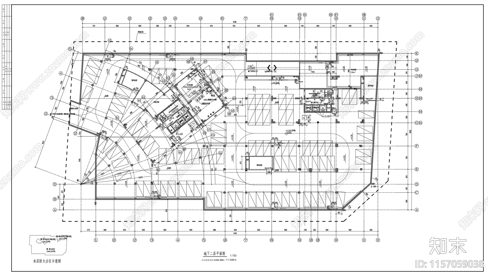 二十层办公楼建cad施工图下载【ID:1157059038】