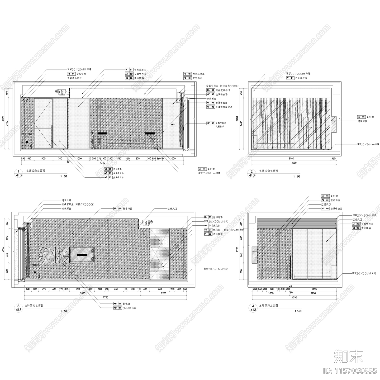 三亚海棠湾四季酒店公寓标准层房型三室内家装CA施工图下载【ID:1157060655】