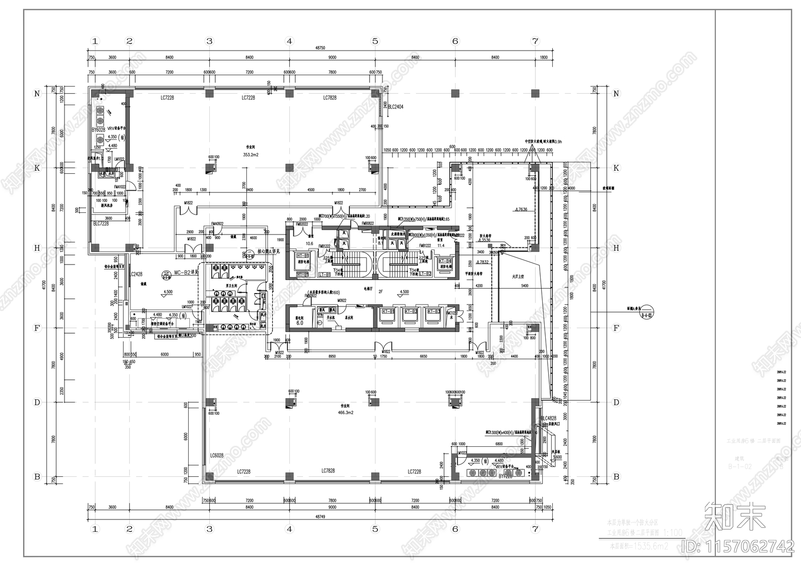 高层框架结构金融企业办公研发楼建施工图下载【ID:1157062742】