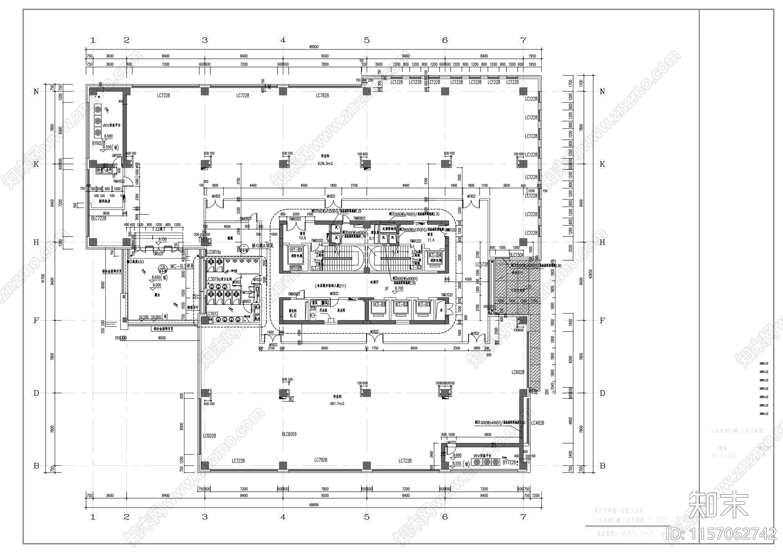 高层框架结构金融企业办公研发楼建施工图下载【ID:1157062742】