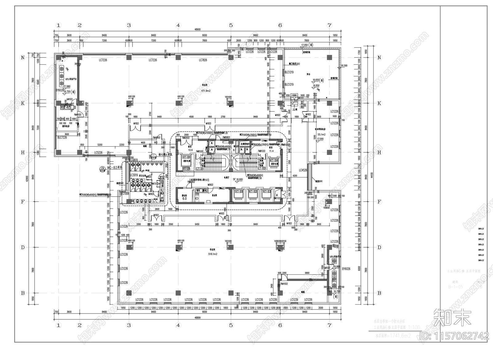 高层框架结构金融企业办公研发楼建施工图下载【ID:1157062742】