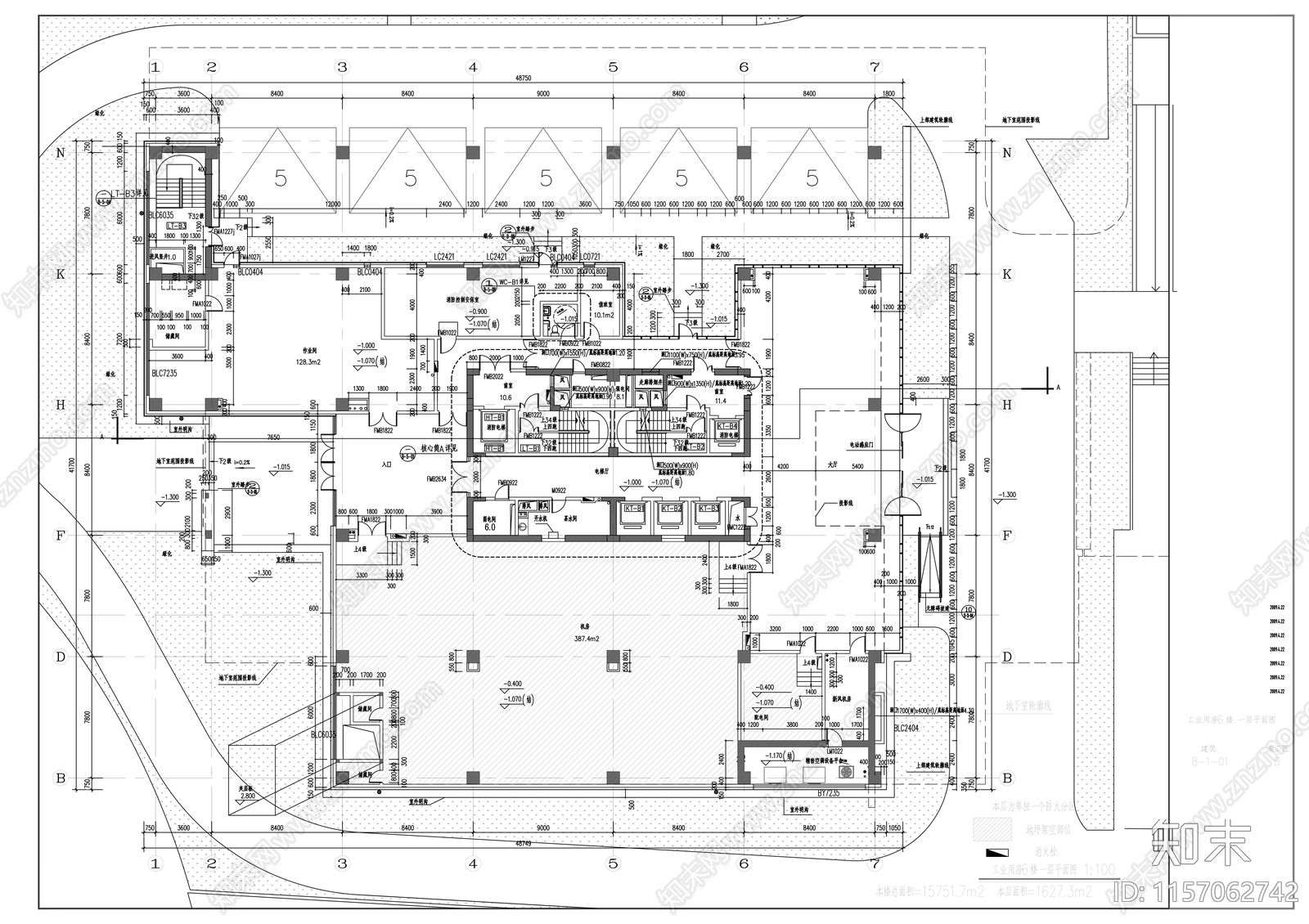 高层框架结构金融企业办公研发楼建施工图下载【ID:1157062742】