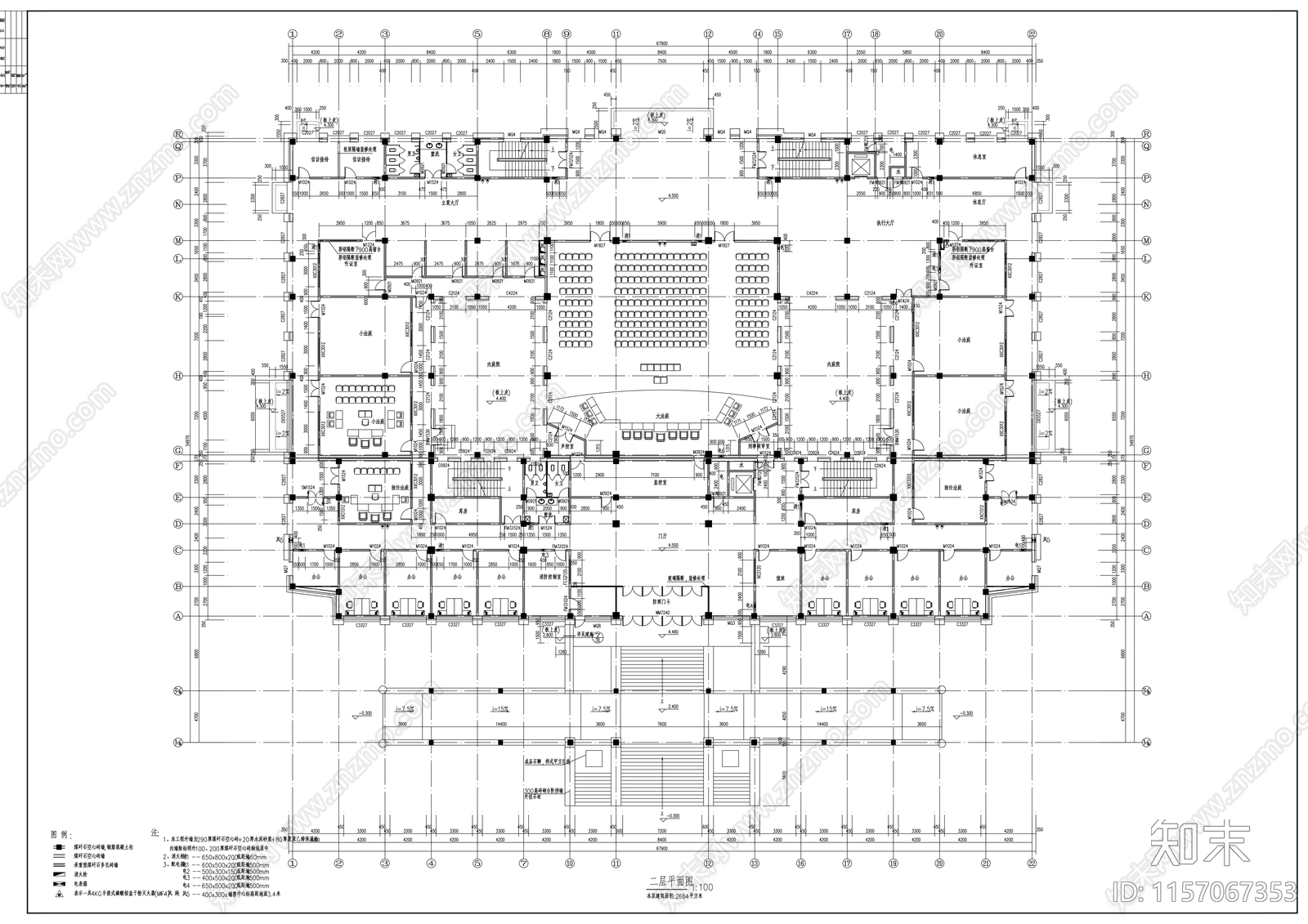 技术开发区法院六层审判楼建cad施工图下载【ID:1157067353】